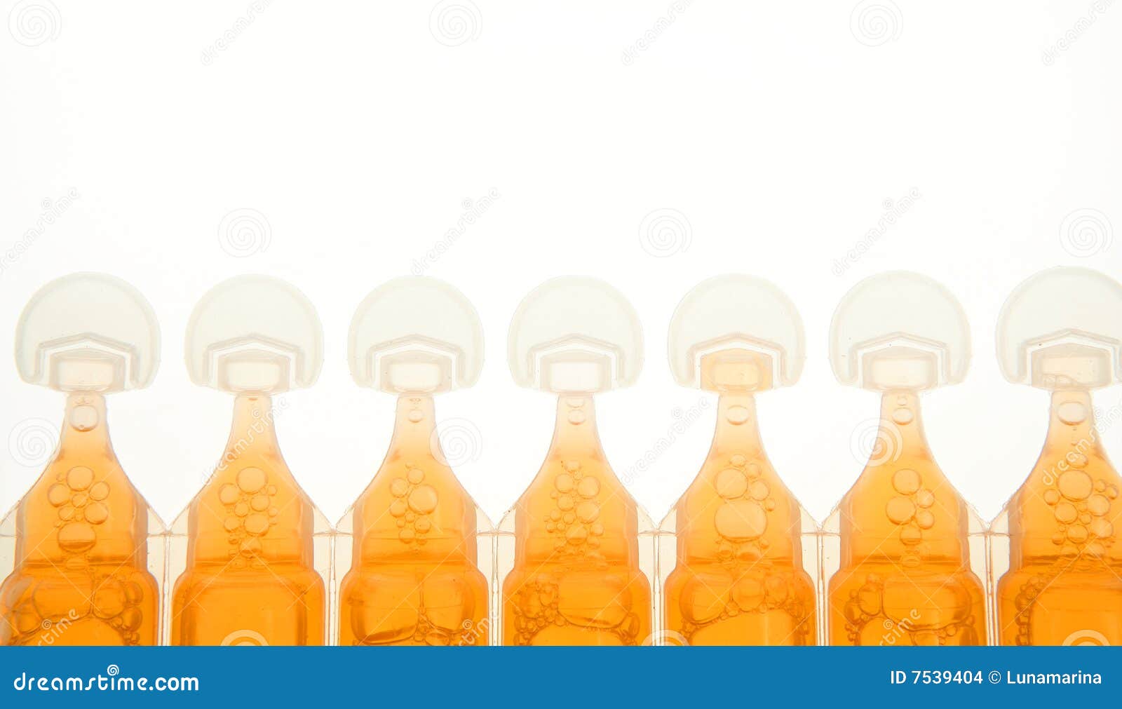 Ampoule Im Plastic for Liquid Orange Medicine Stock Photo Image of