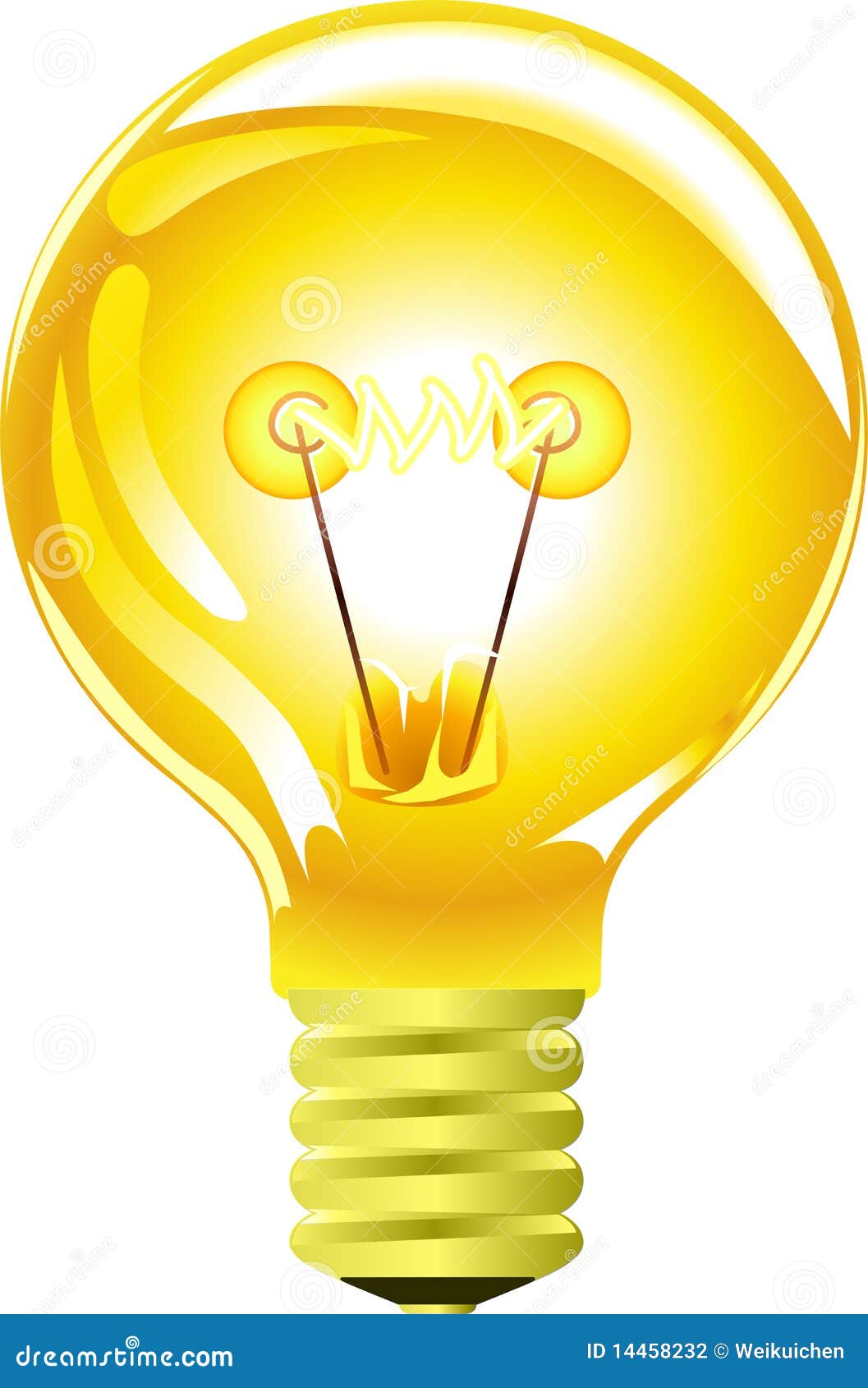 Ampoule jaune illustration stock. Illustration du vecteur 14458232