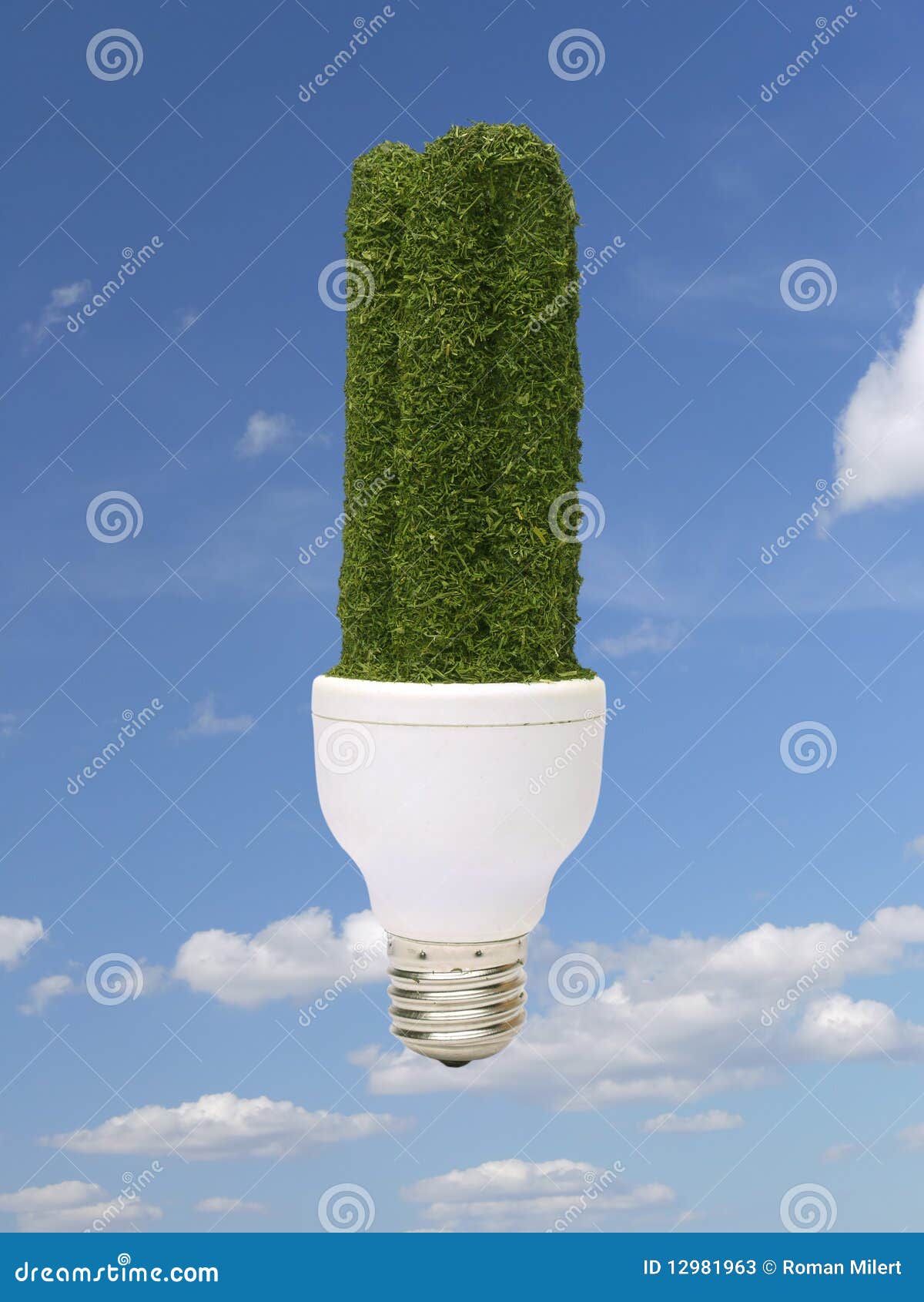 Ampoule verte image stock. Image du contrat, vert, environnement 12981963