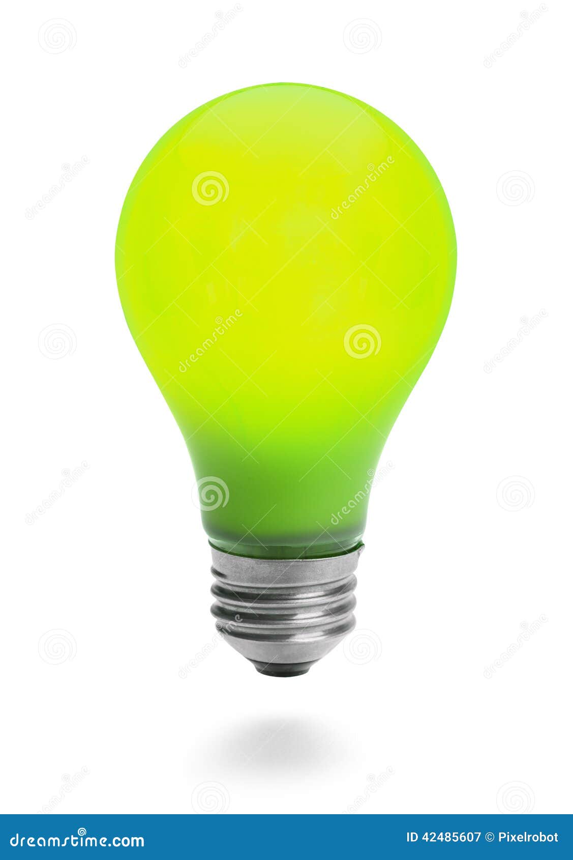 Ampoule verte image stock. Image du illuminé, électrique 42485607