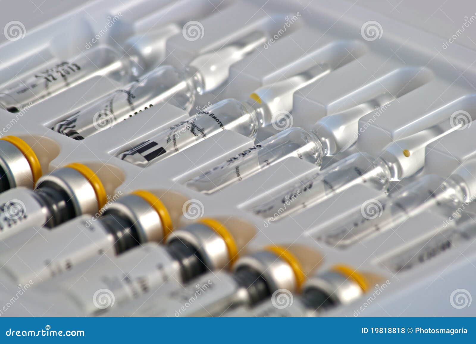 Ampoules with medicine stock photo. Image of medicine 19818818