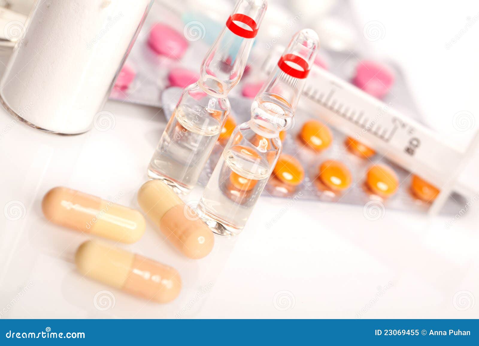Ampoules and pills stock image. Image of heal, tablet 23069455