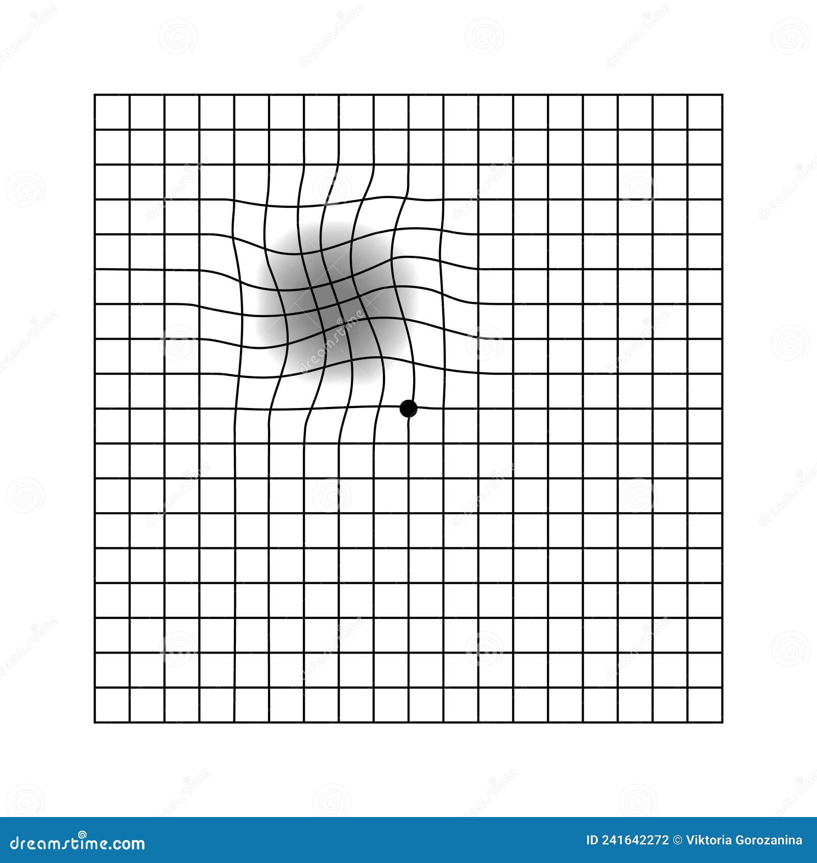 Amsler Eye Scotoma Test Grid. Vector Printable Chart Retina