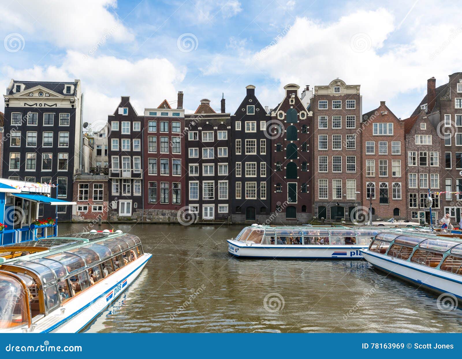 Amsterdam Dancing Houses editorial stock image. Image of canal 78163969