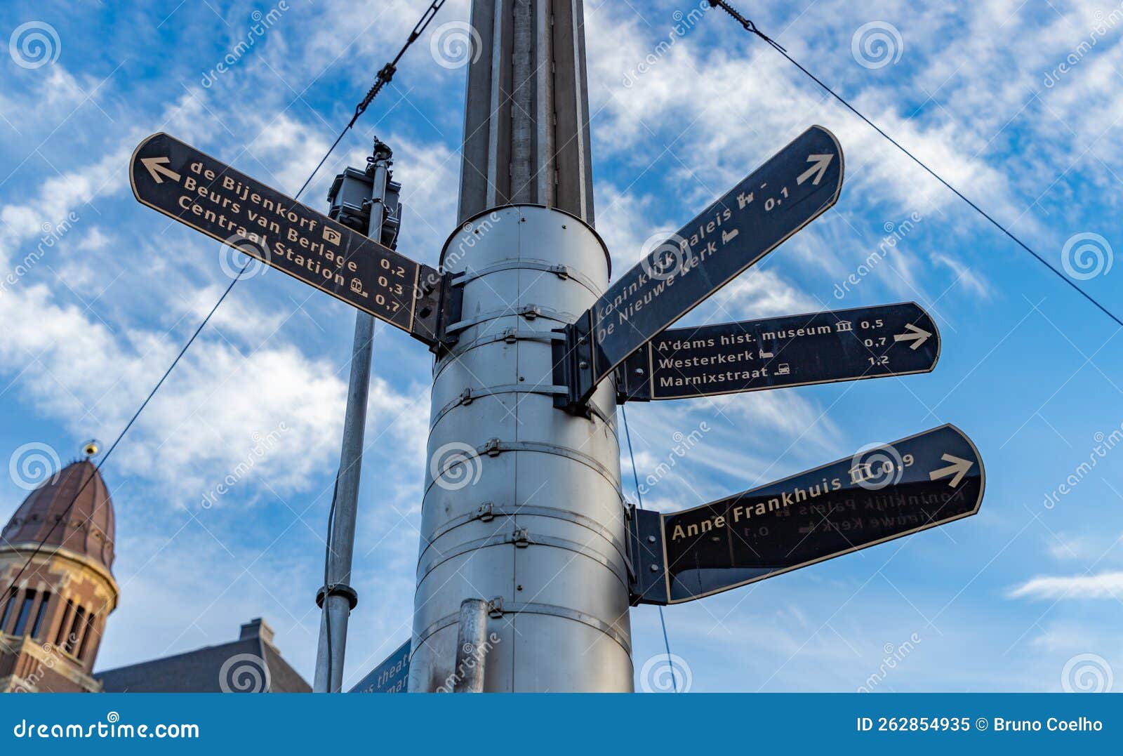 Amsterdam Directions stock image. Image of attractions 262854935