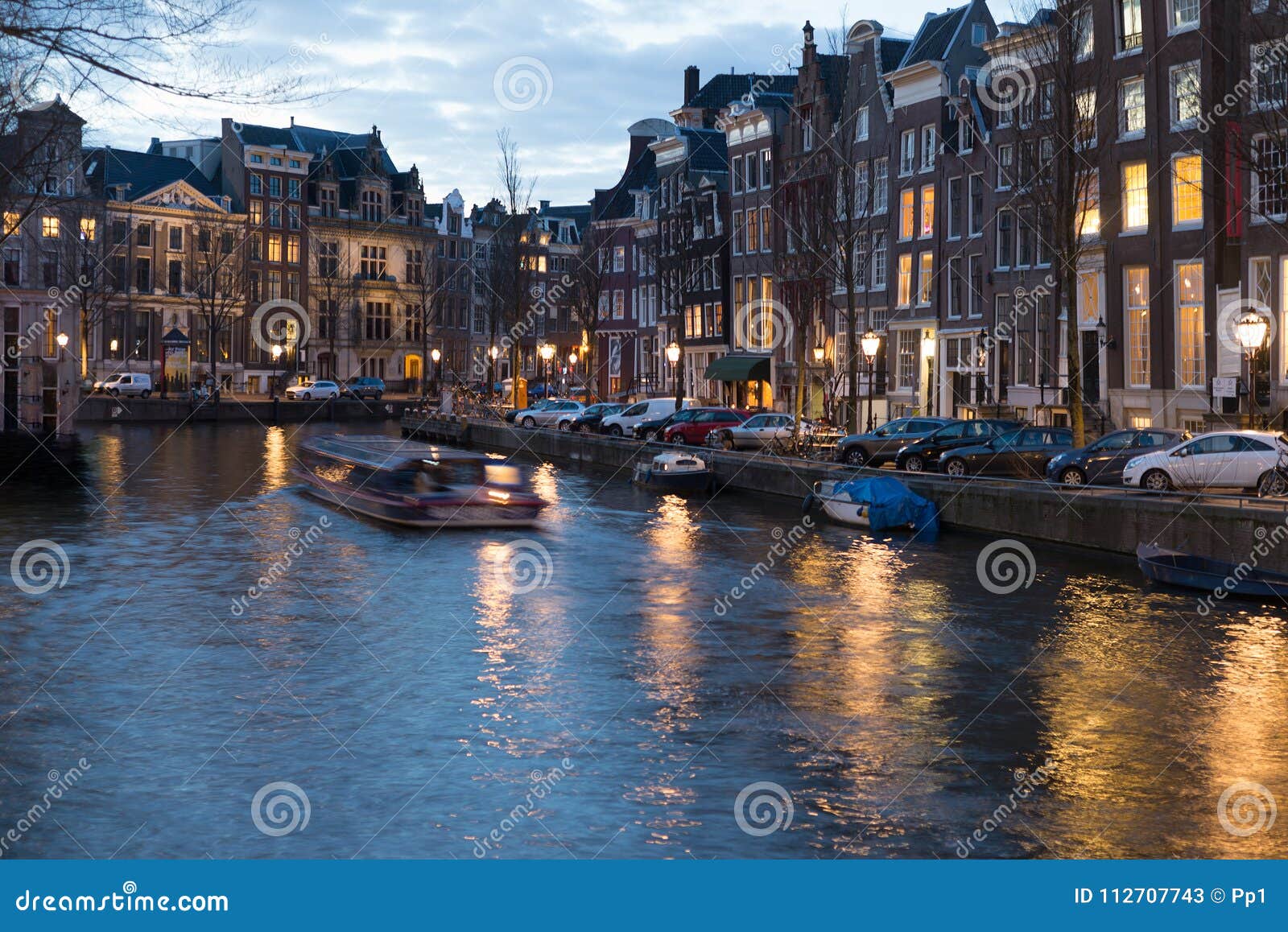 amsterdam europe old city centre street canal gracht night