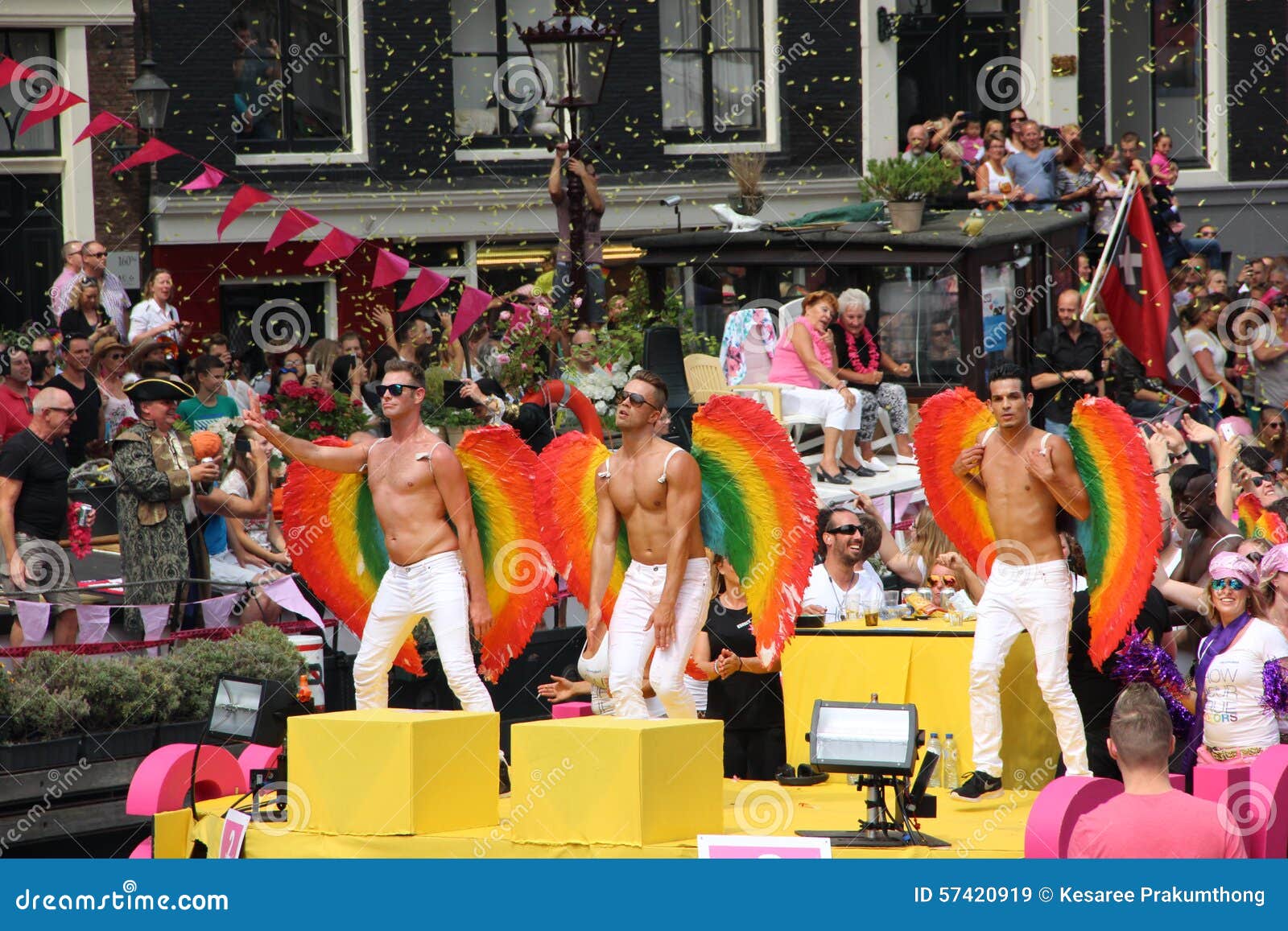 Amsterdam Gay Pride Canal Parade Editorial Stock Image Image Of Boat Lgbt 57420919