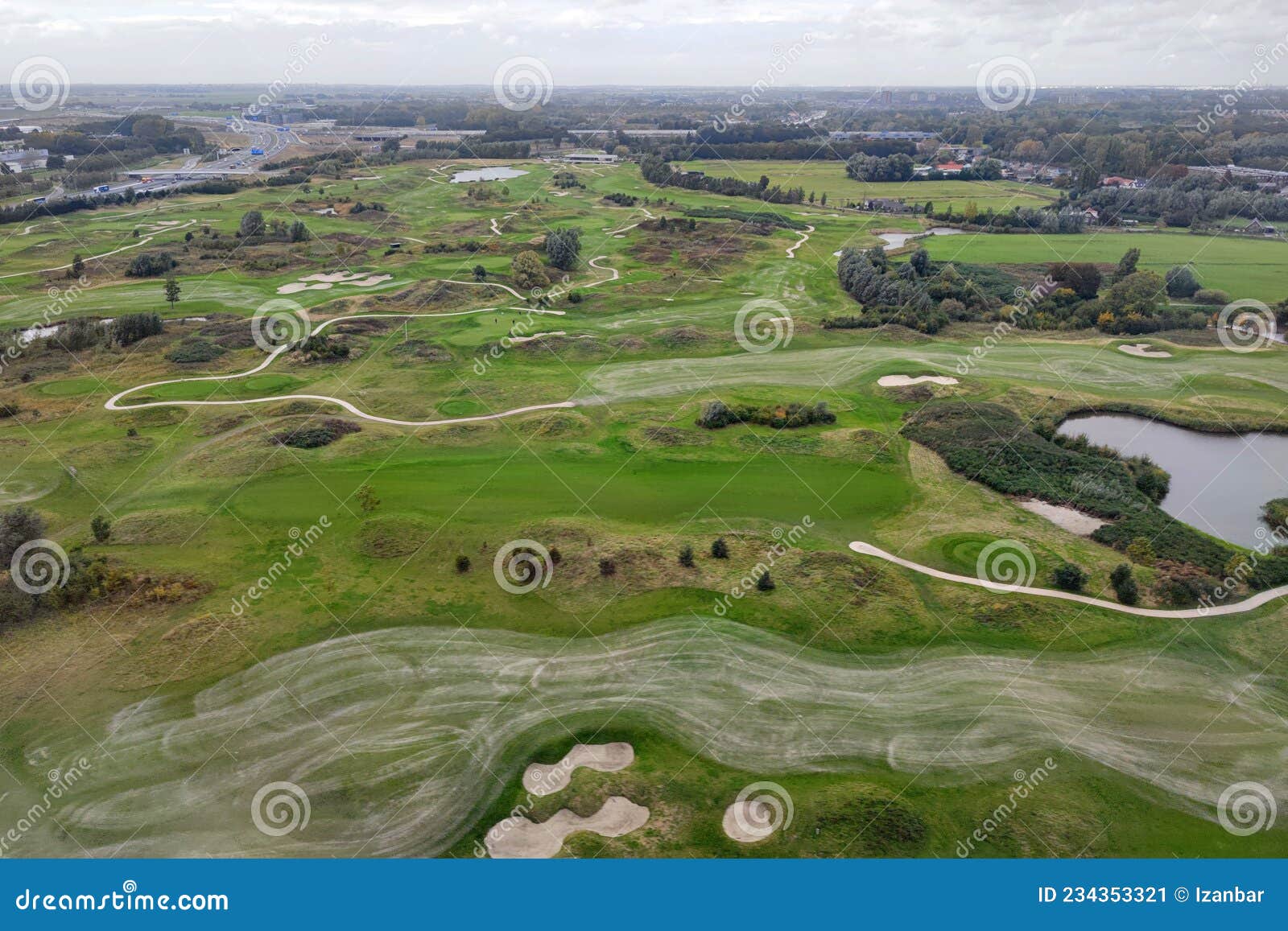Amsterdam Golf Course Aerial View Stock Image Image of travel, nature