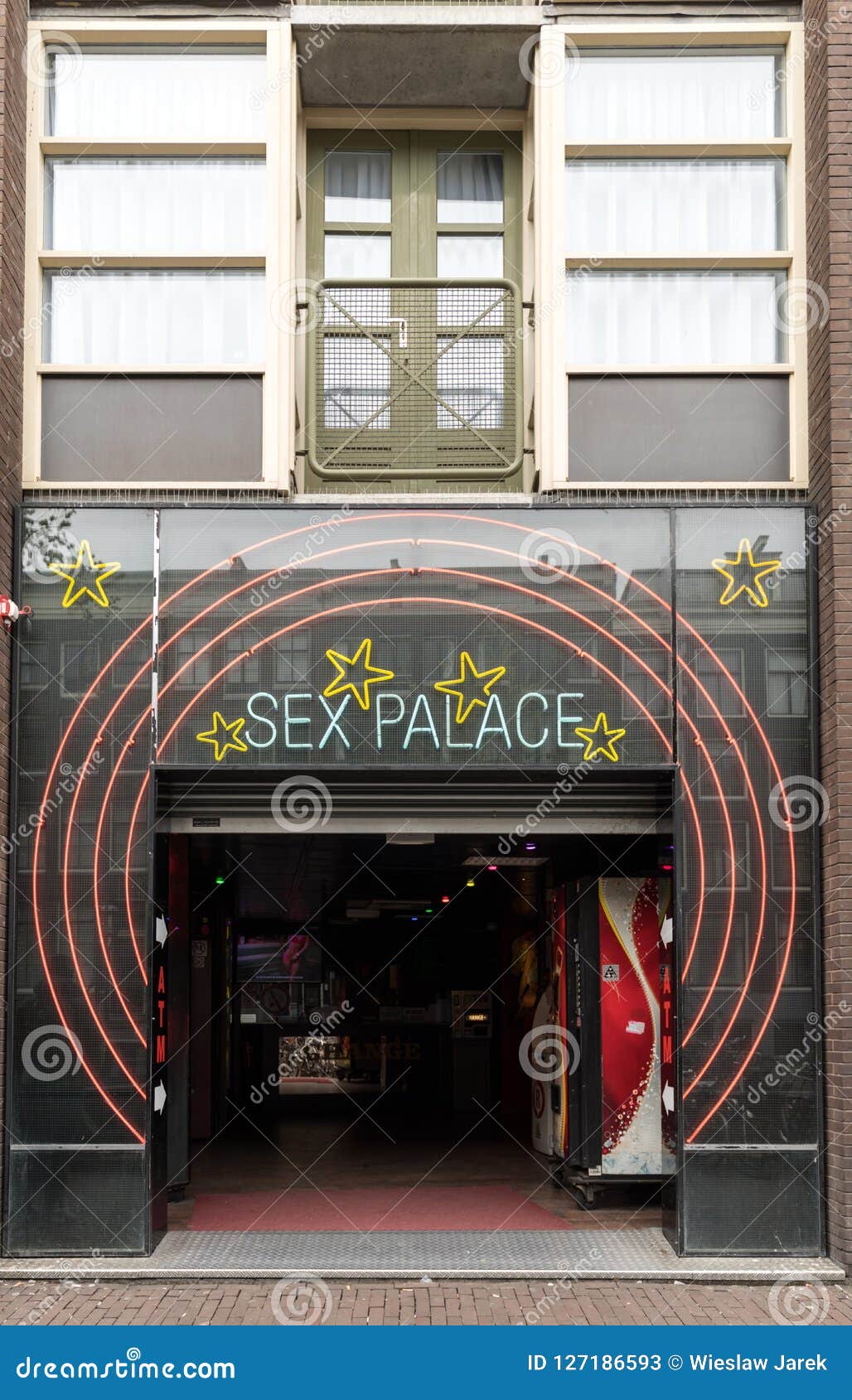 Sex Palace In The Red Light District Of Amsterdam The Netherlands