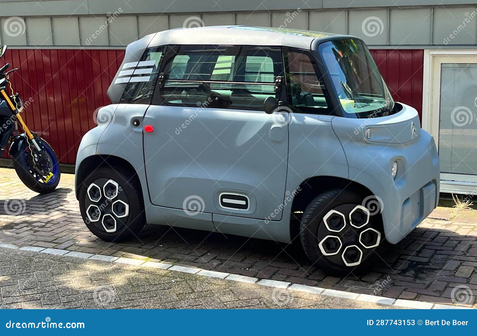 Amsterdam, Netherlands. August 11, 2023.small Electric Cars on the