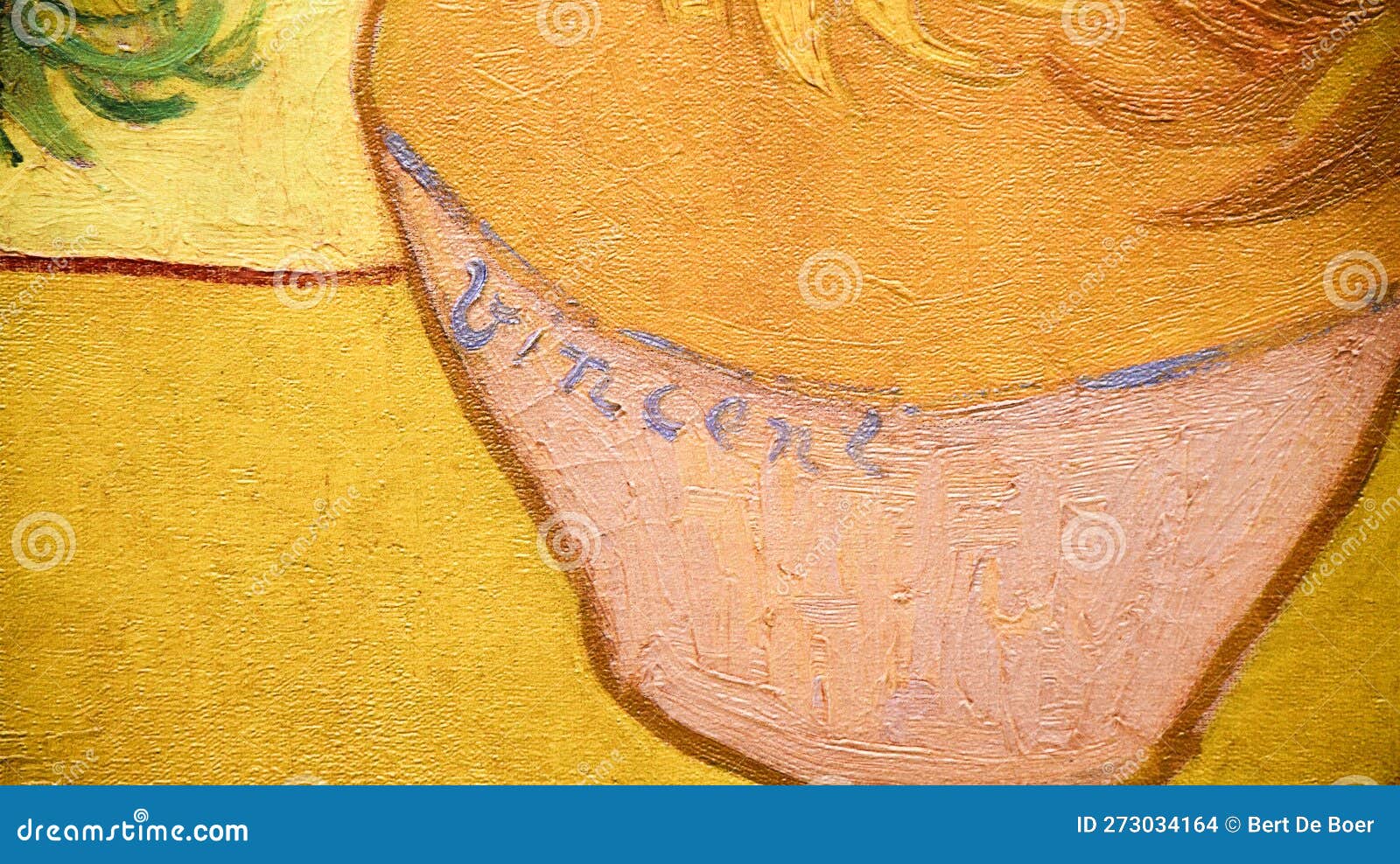 Amsterdam, Netherlands. January 2023. Autograph of Vincent Van Gogh