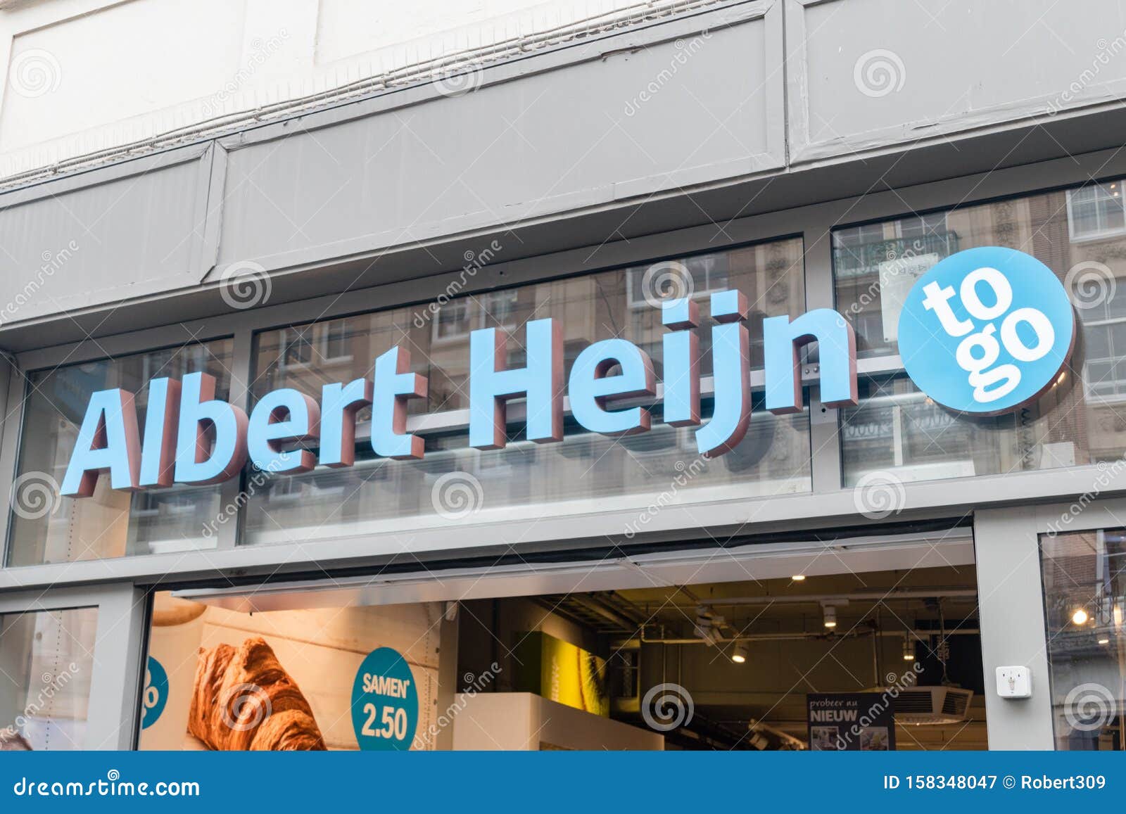 Albert Heijn To Go Sign at Retail Store Editorial Photography Image of shop, store 158348047