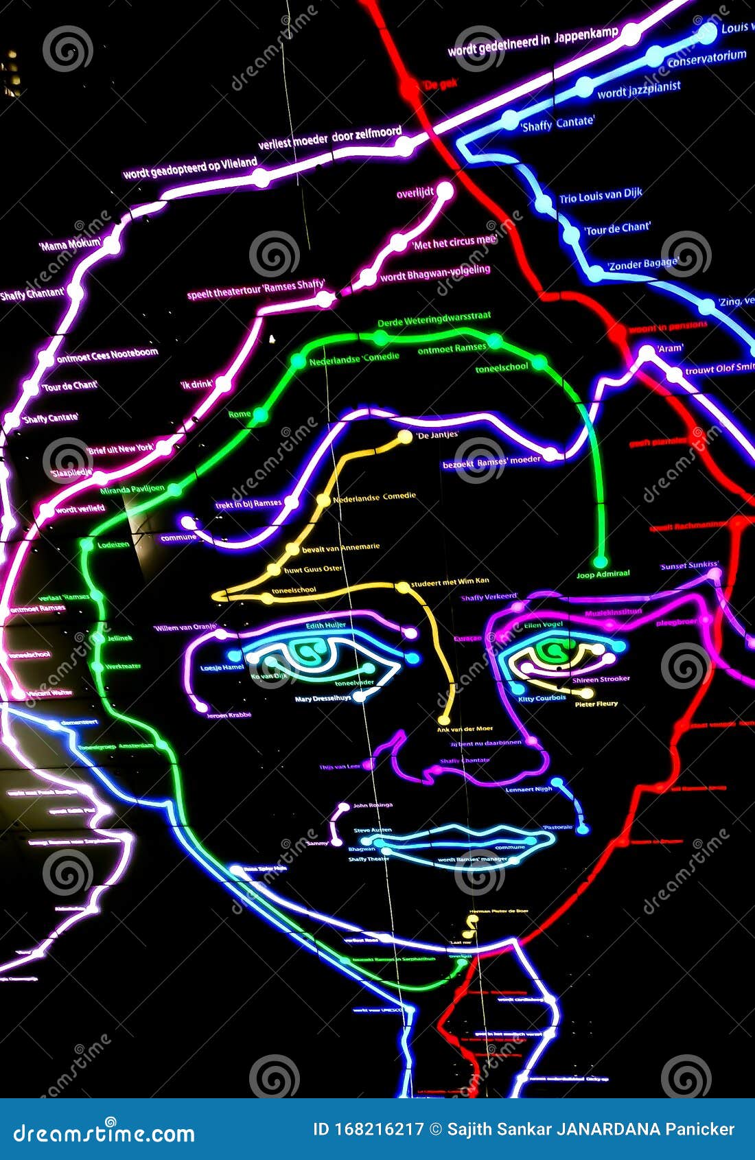 Amsterdam Netherlands June 3rd 19 Digital Metro Map Formation In The Shape Of The Face Of A Lady Amsterdam Metro Station Editorial Photography Image Of Graphic Idea