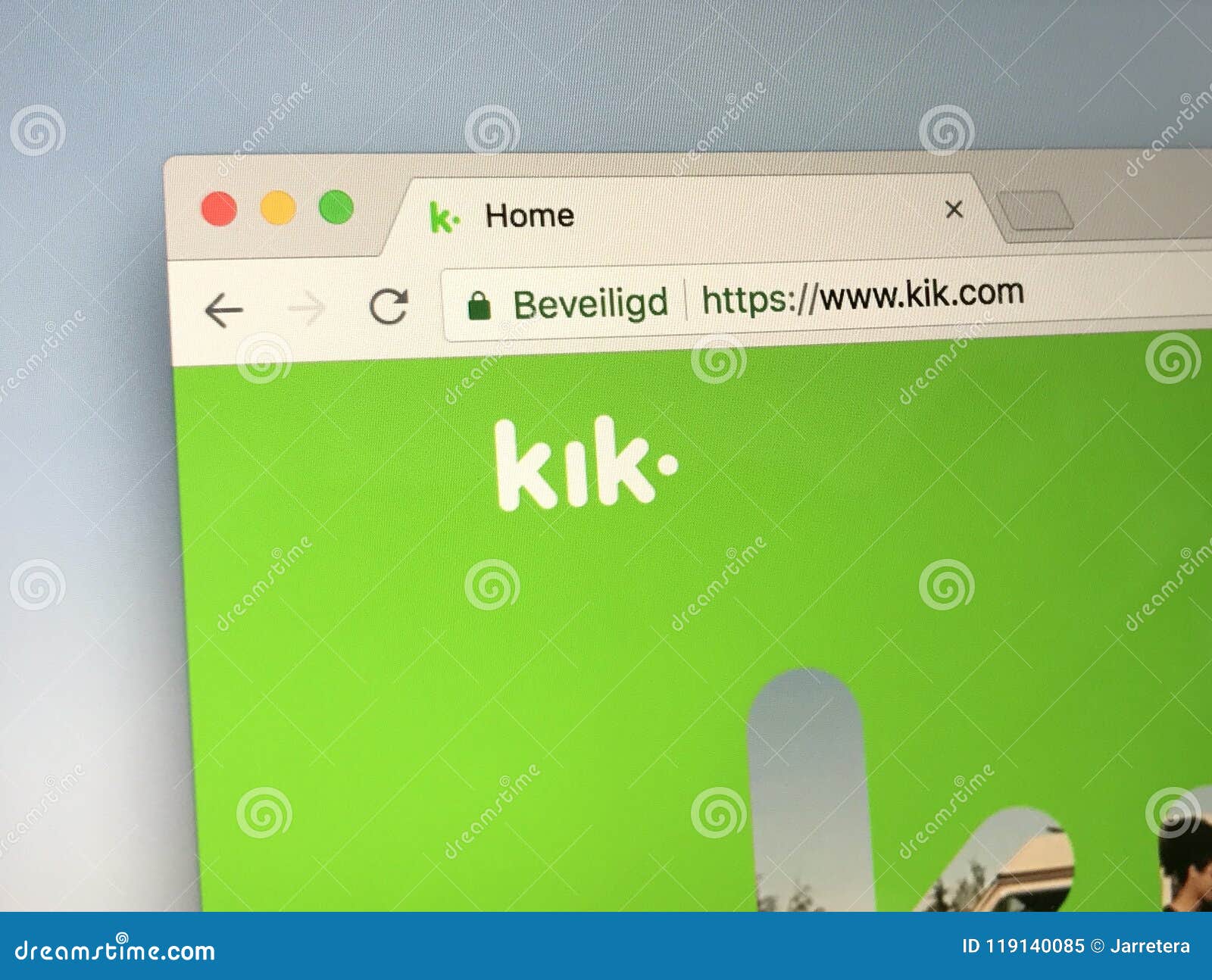 Picasso fremstille Ray Homepage of Kik Messenger editorial image. Image of webpage - 119140085