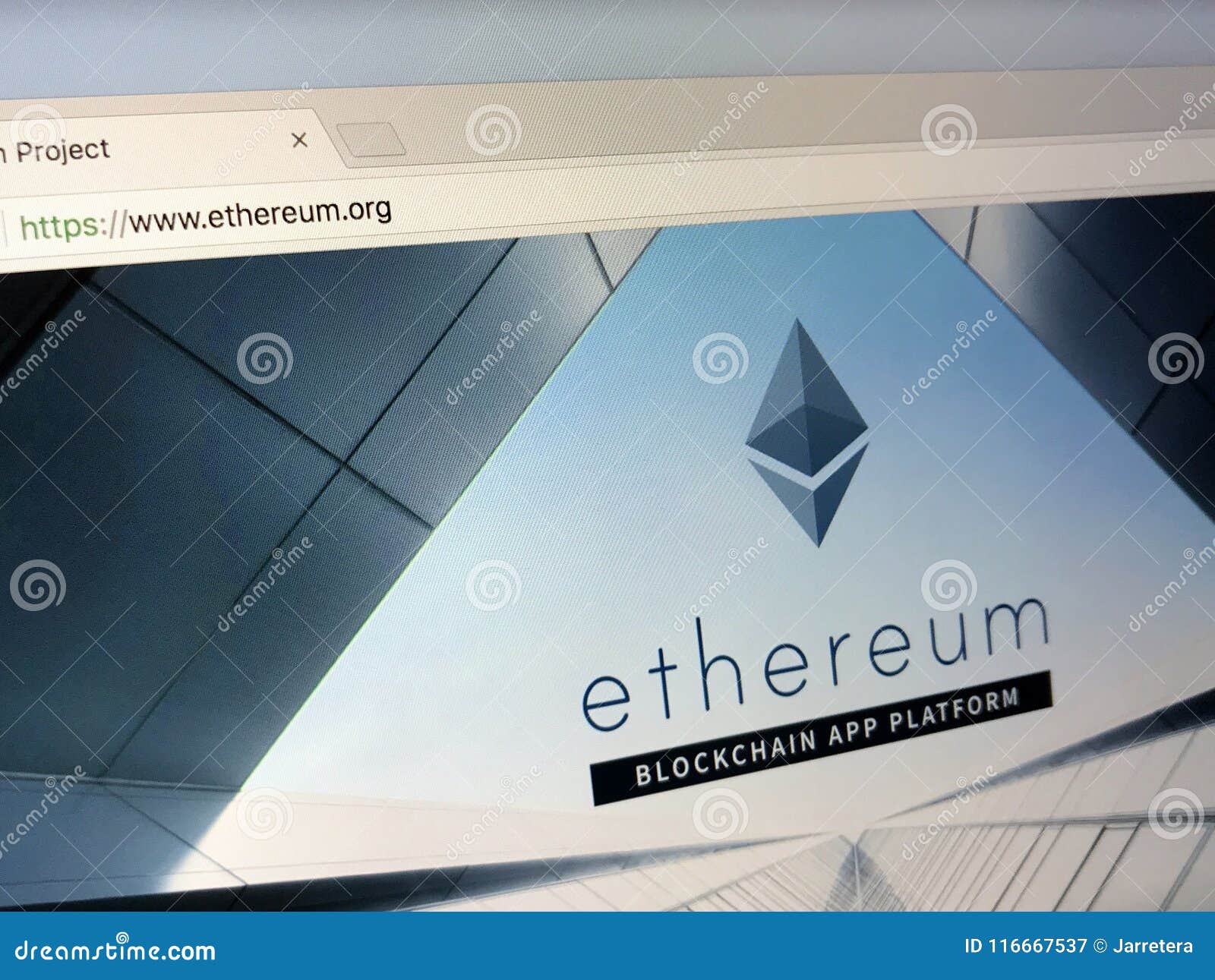 Homepage of the Ethereum Project Editorial Photography - Image of symbol,  money: 116667537