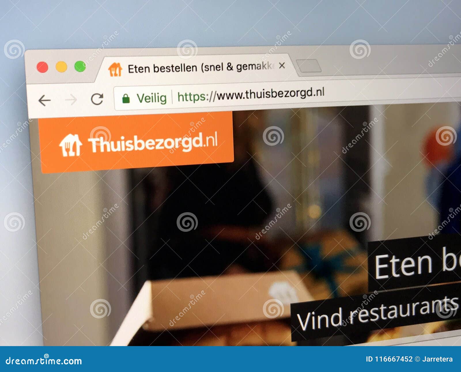 Kip Dankzegging hoog Homepage of Thuisbezorgd.nl Editorial Photography - Image of dotcom,  public: 116667452