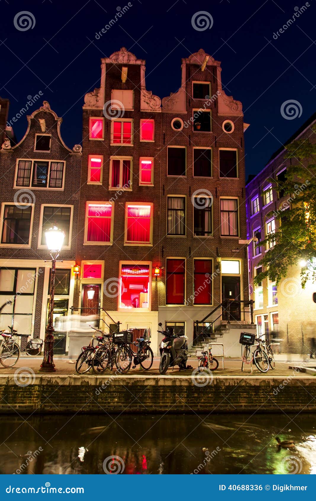Amsterdam Red light hotel stock photo. Image of attraction 40688336