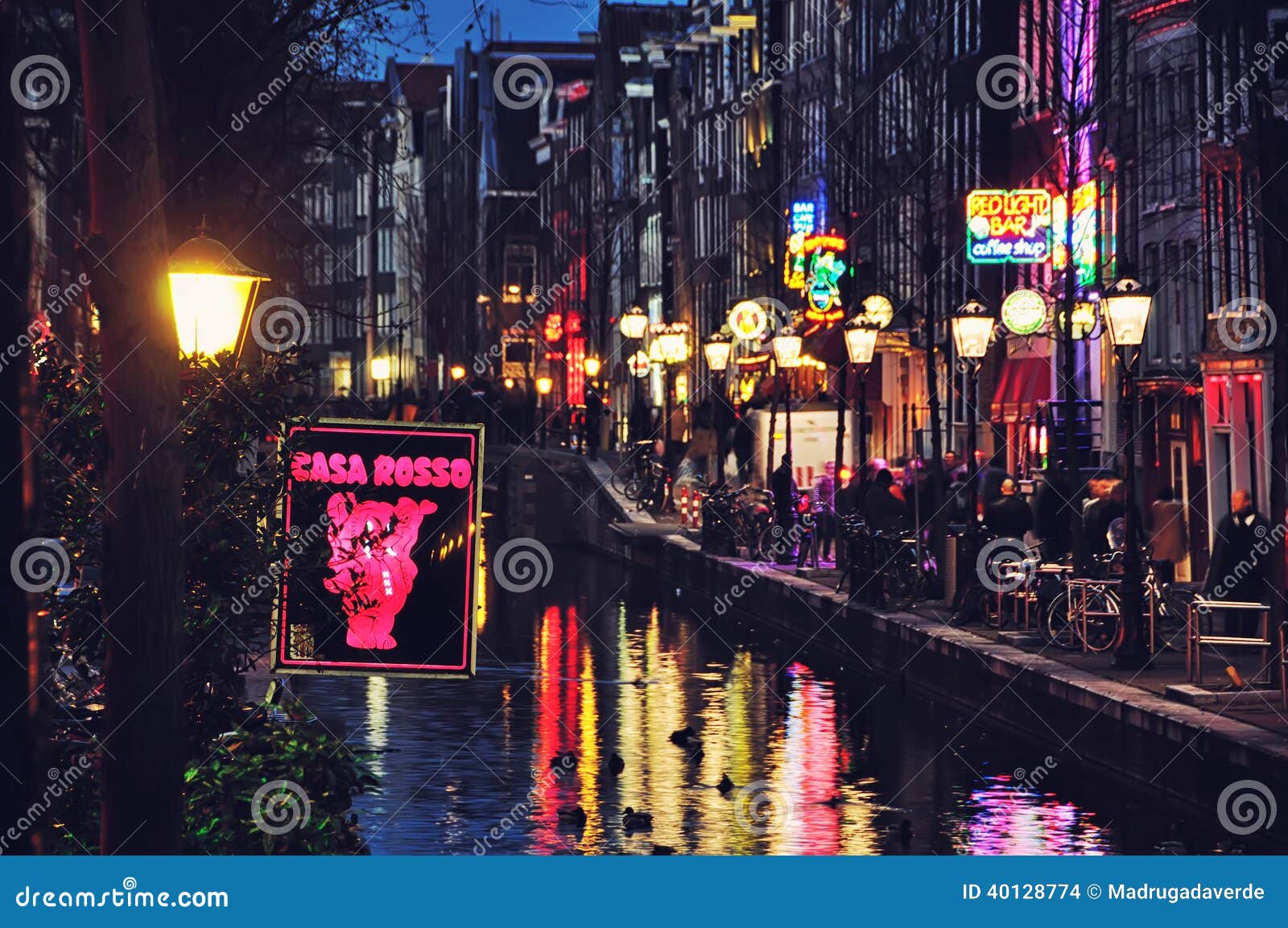 Amsterdam Red Lights District Editorial Stock Image Image Of Clubs Night 40128774