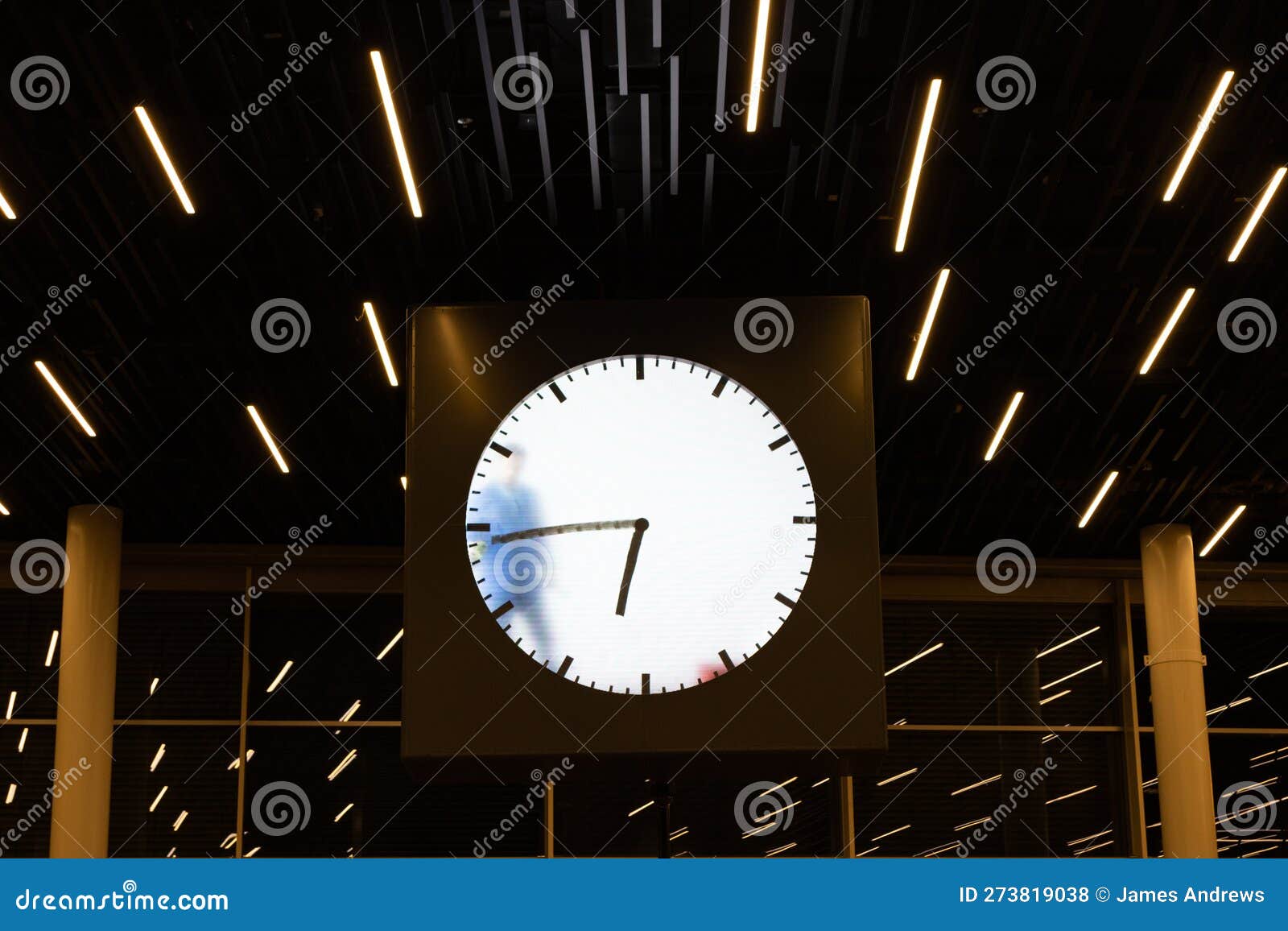 Amsterdam Schiphol Airport Clock Inside the Terminal Editorial Stock