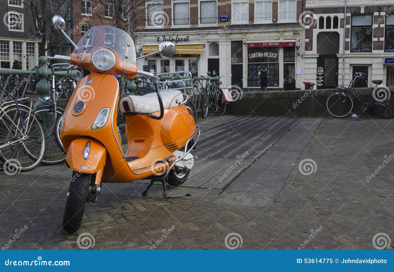 Amsterdam editorial image. Image of scooter, mods, netherlands 53614775