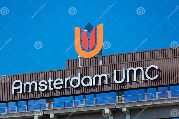 Amsterdam UMC Sign Logo on the Hospital. Editorial Photo - Image of ...