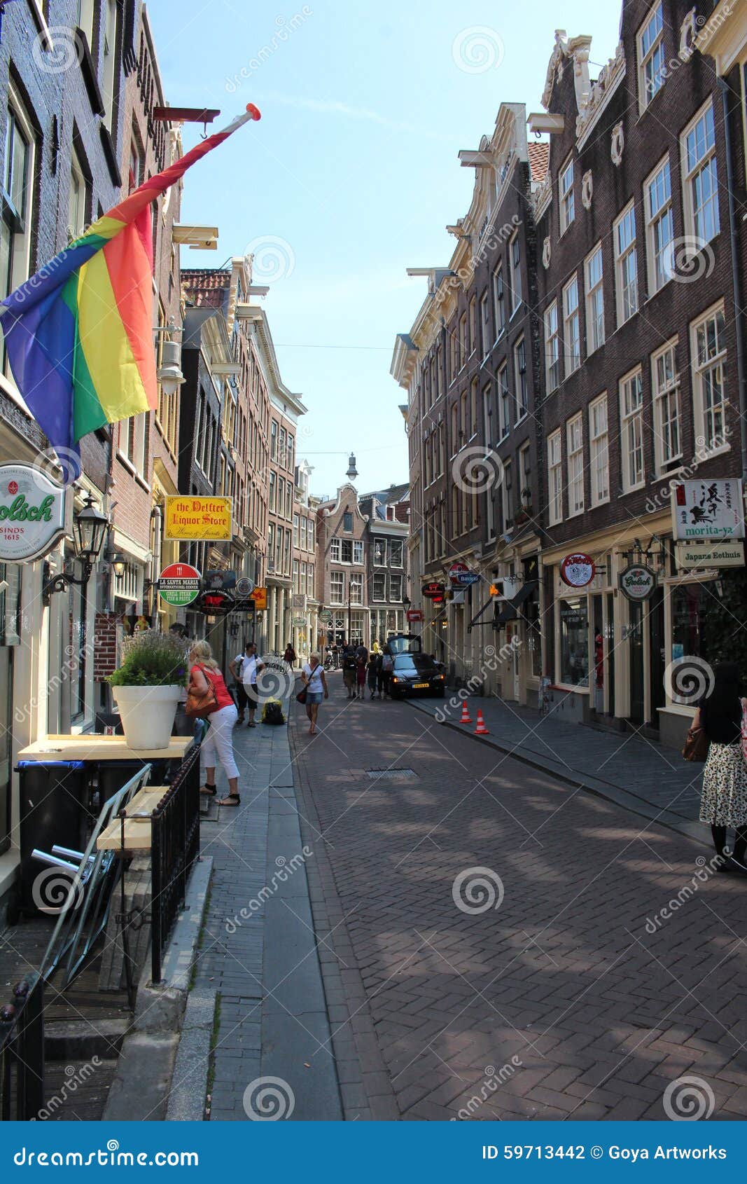 Rua na cidade de Amsterdão