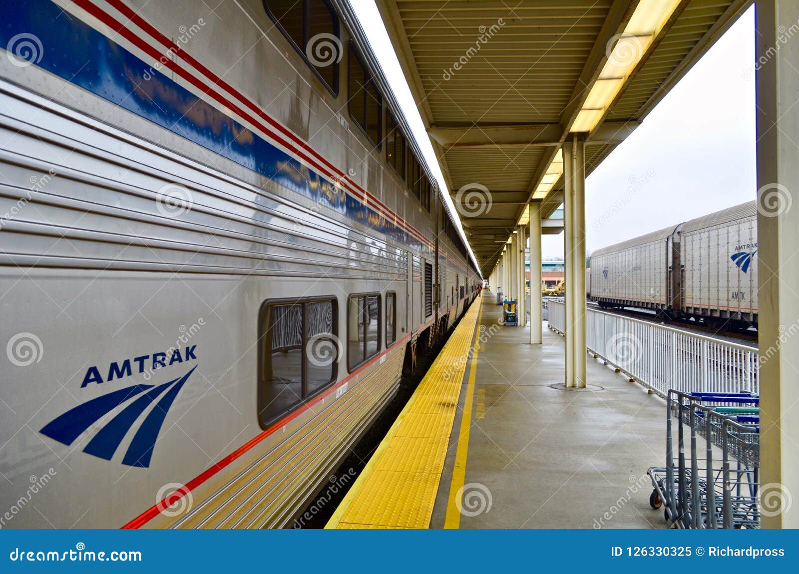 Amtrak Car Train at Lorton,Virginia Terminal Editorial Image - Image of ...