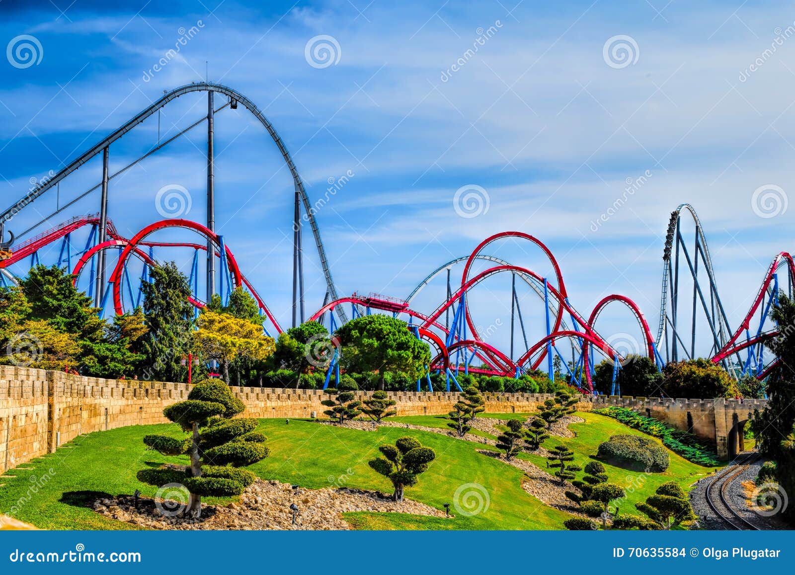 amusement park port aventura, roller coaster