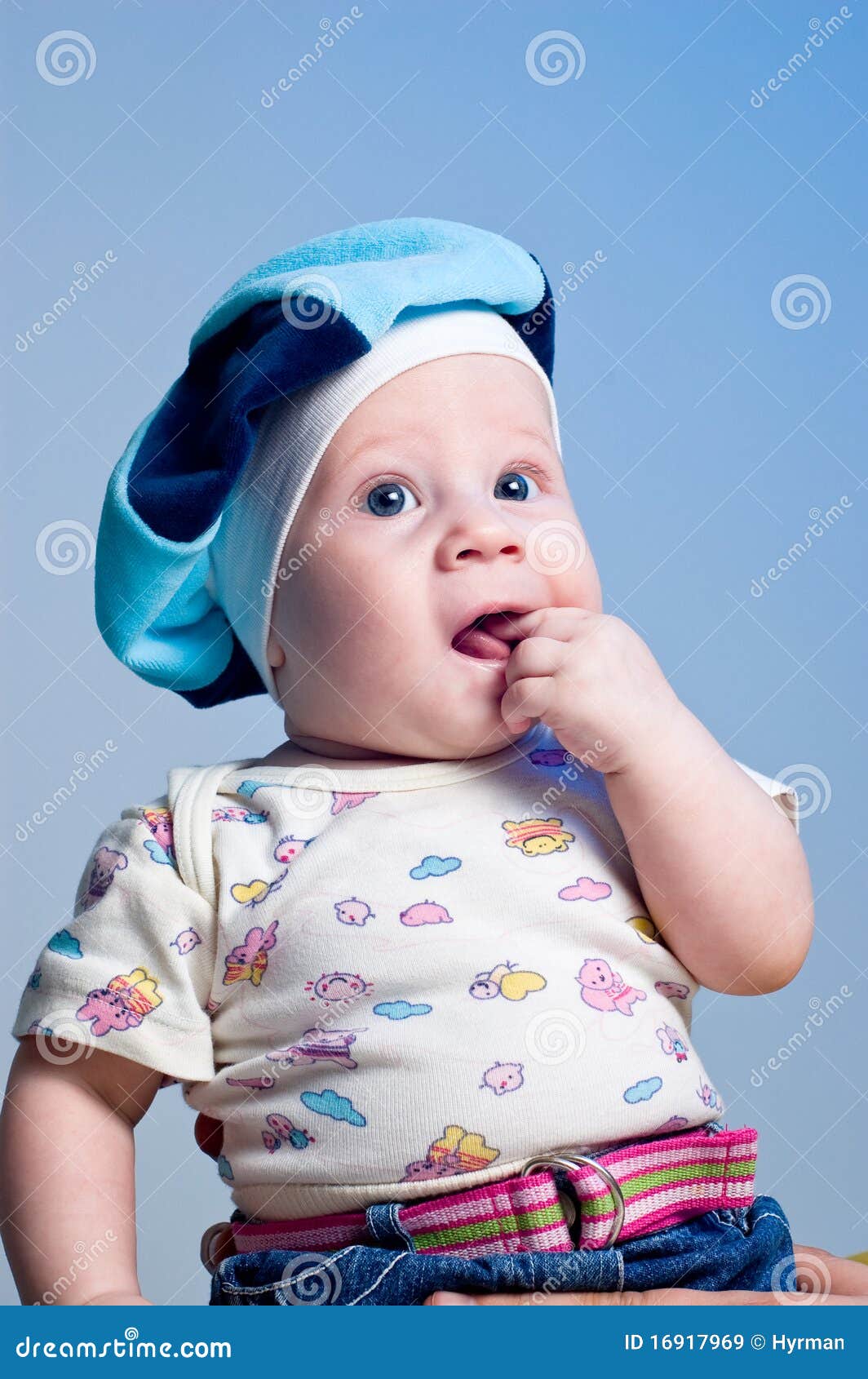 Amusing Baby Boy in a Beret Stock Image Image of affectionate, beautiful 16917969