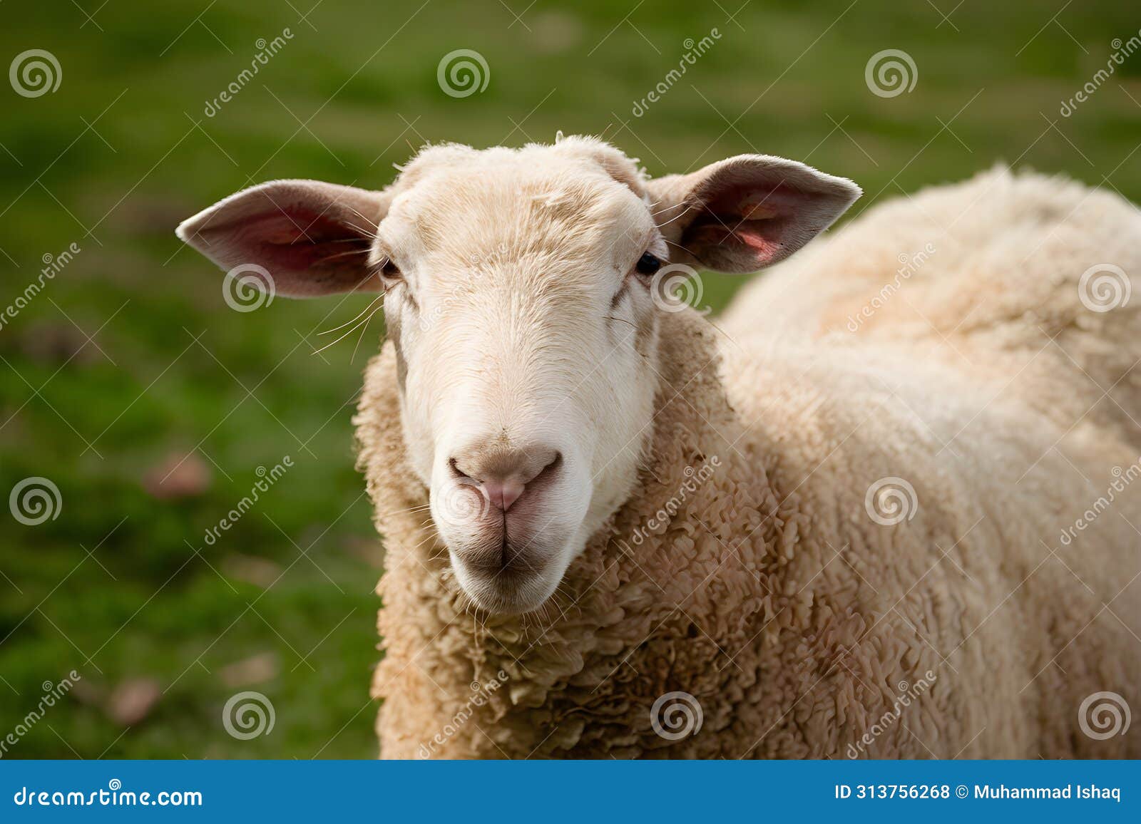 amusing sheep portrait captures charm of domestic animals on farm