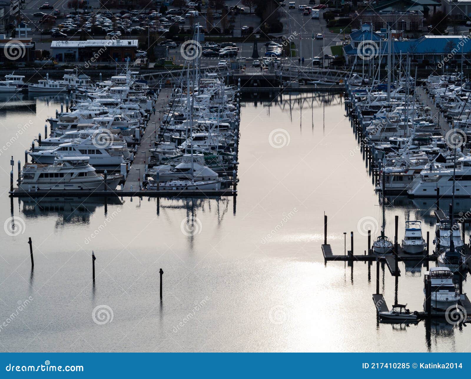 Anacortes Marina at Sunset, View from Cap Sante Park Editorial Image ...