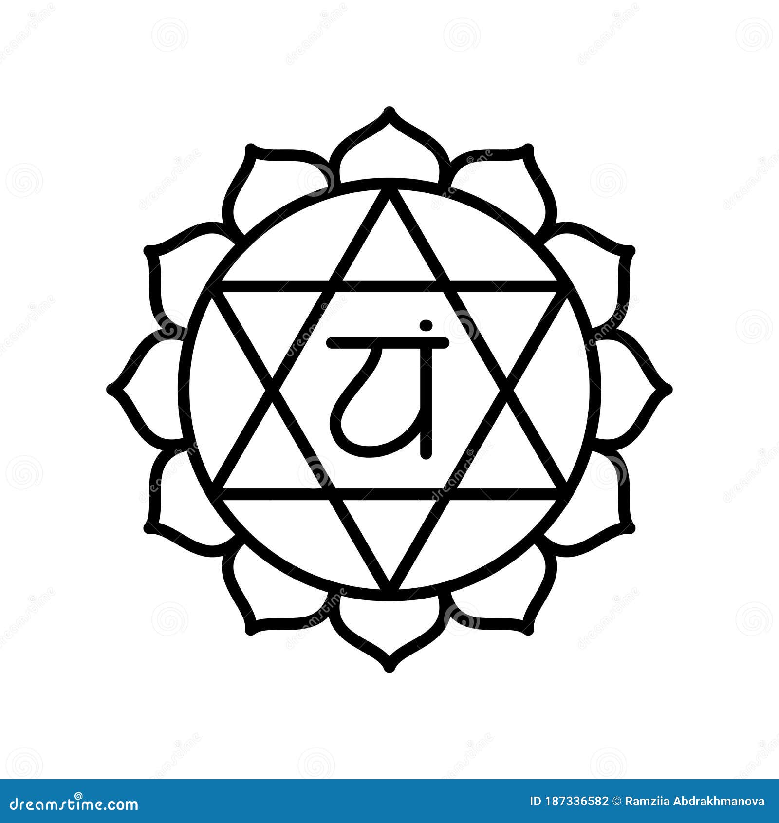 Tribal Tattoo Shop , Mysore - A lotus with twelve petals, Anahata or the  Heart Chakra represents compassion, love, equilibrium and well-being.  Here's a well defined Anahata created at Tribal Tattoo Shop ,