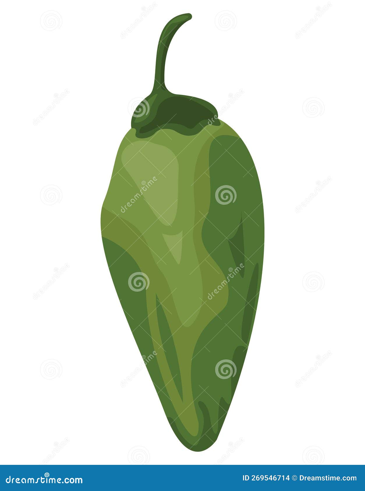 Anaheim Chilli Pepper Vegetable Stock Vector Illustration of cooking