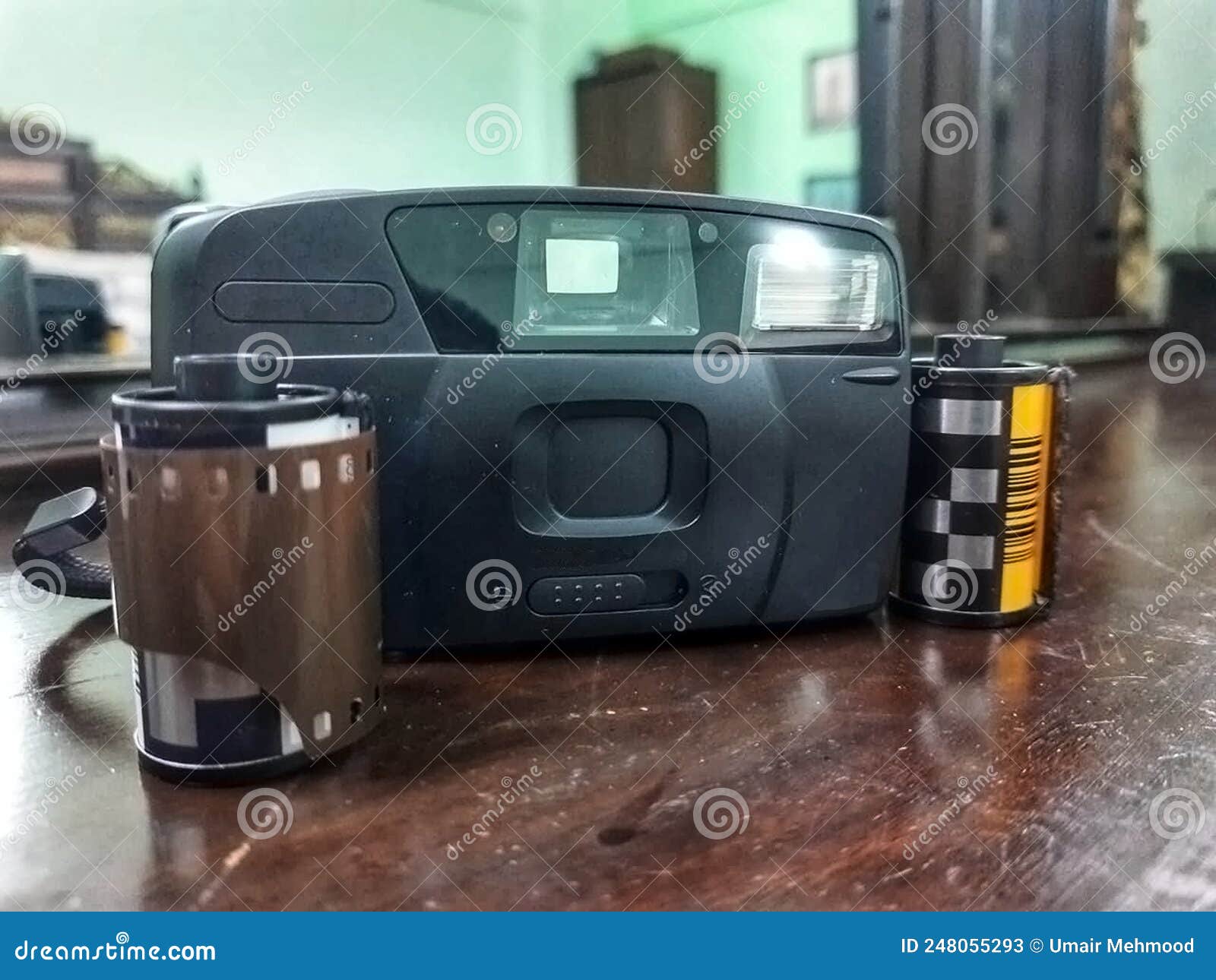 An Analog Camera with Film Rolls Stock Image Image of analog, room