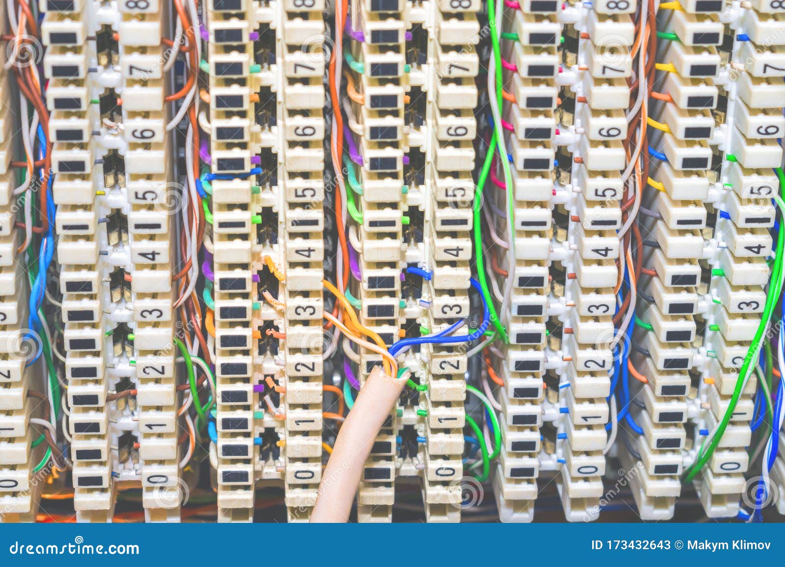 Analog Cross Ip Telephony Panel. Distribution of Telephone Lines on the  Communication Board with a Lot of Contacts in the Server Stock Image -  Image of horn, binary: 173432643