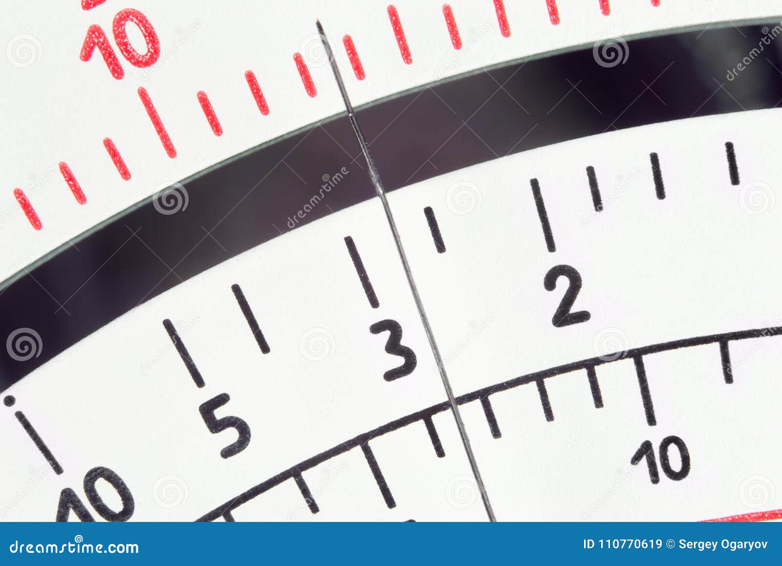 Analog Measure Tool Multimeter Scale with Pointer Stock Image Image
