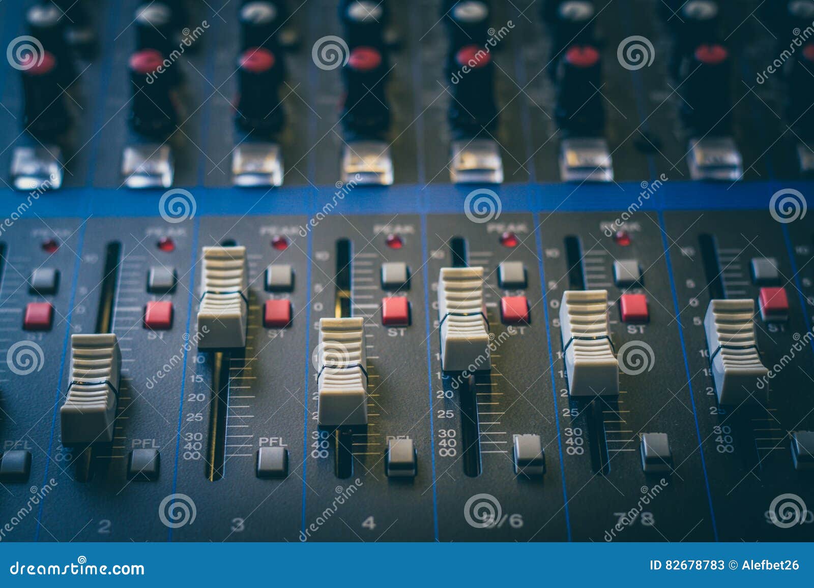 The analog studio mixer stock image. Image of analog 82678783