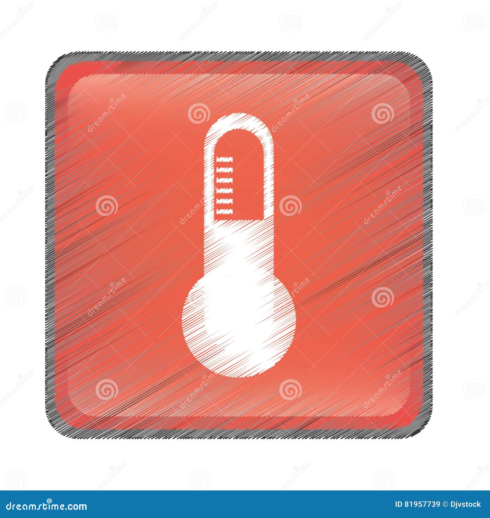 Analog Thermometer Icon Image Stock Vector Illustration of