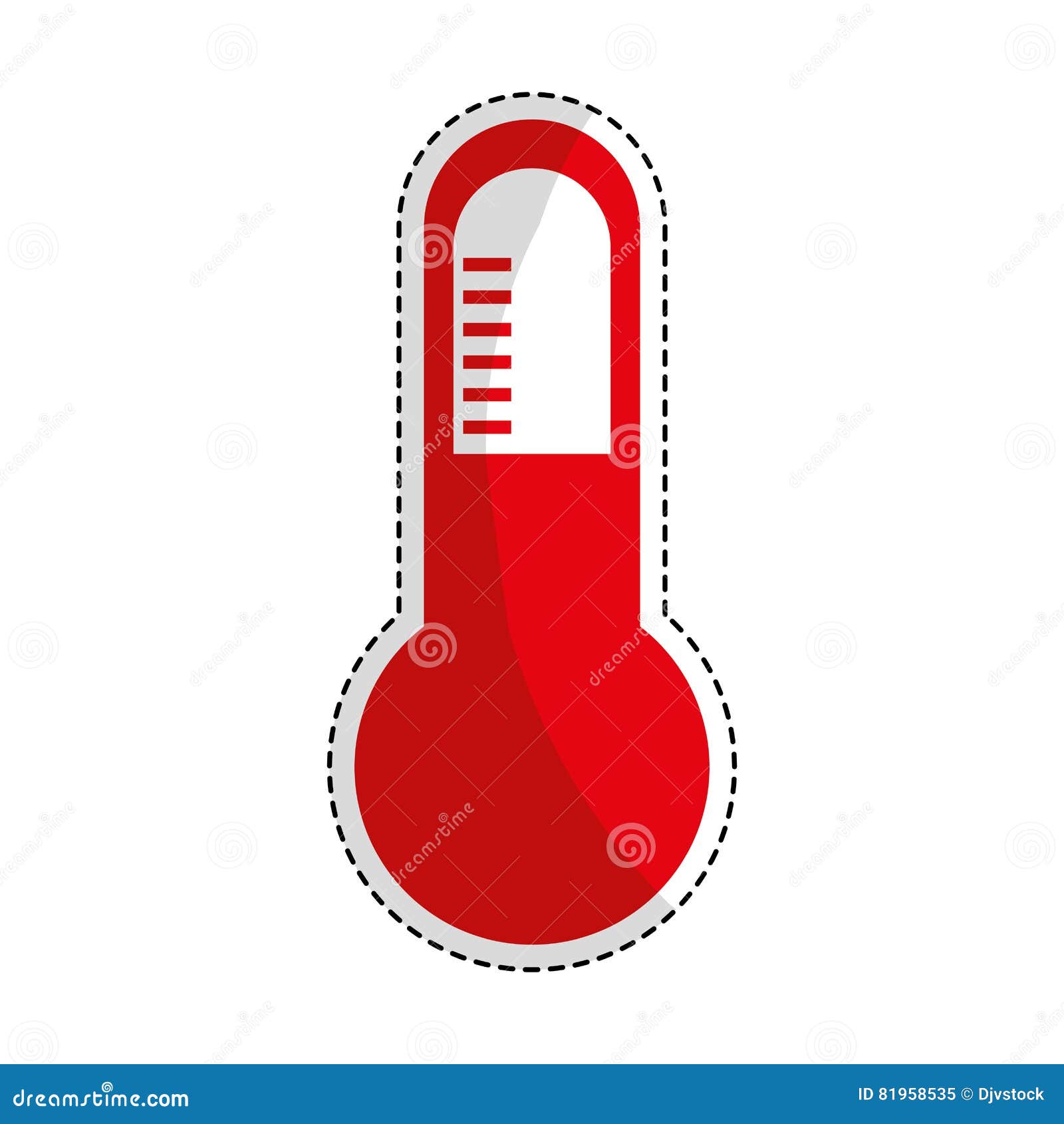 Analog Thermometer Icon Image Stock Vector Illustration of sign