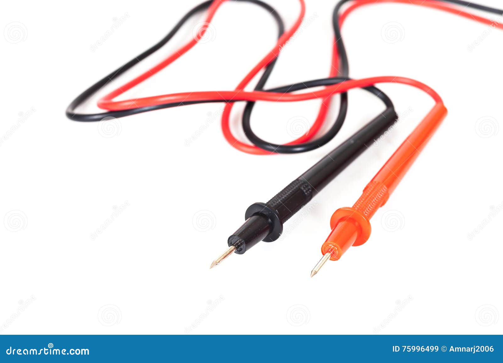 Analog Voltmeter ,red and Black Wire Measure Stock Image Image of