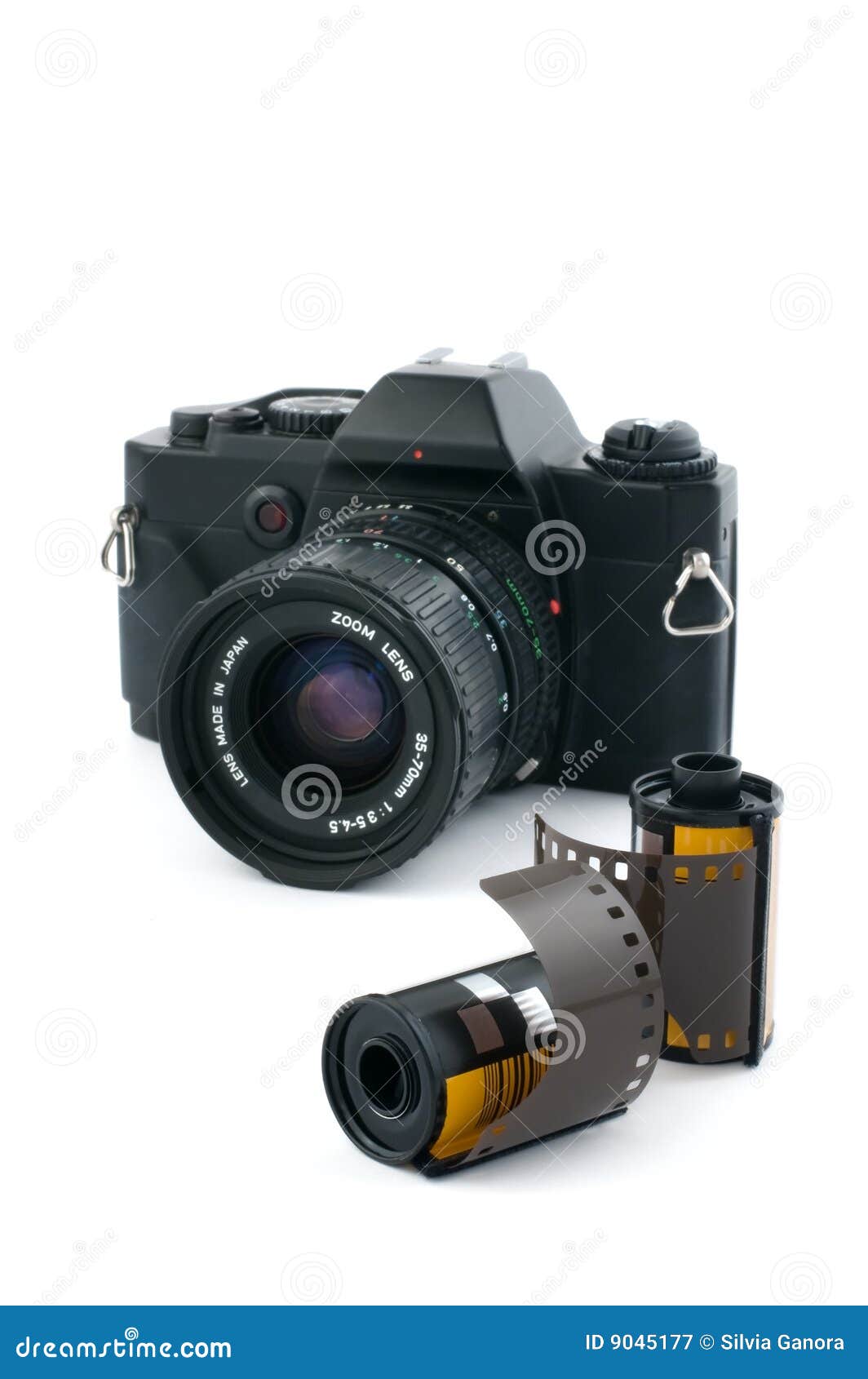 Analogue Camera with Film Rolls Stock Image Image of camera, vintage