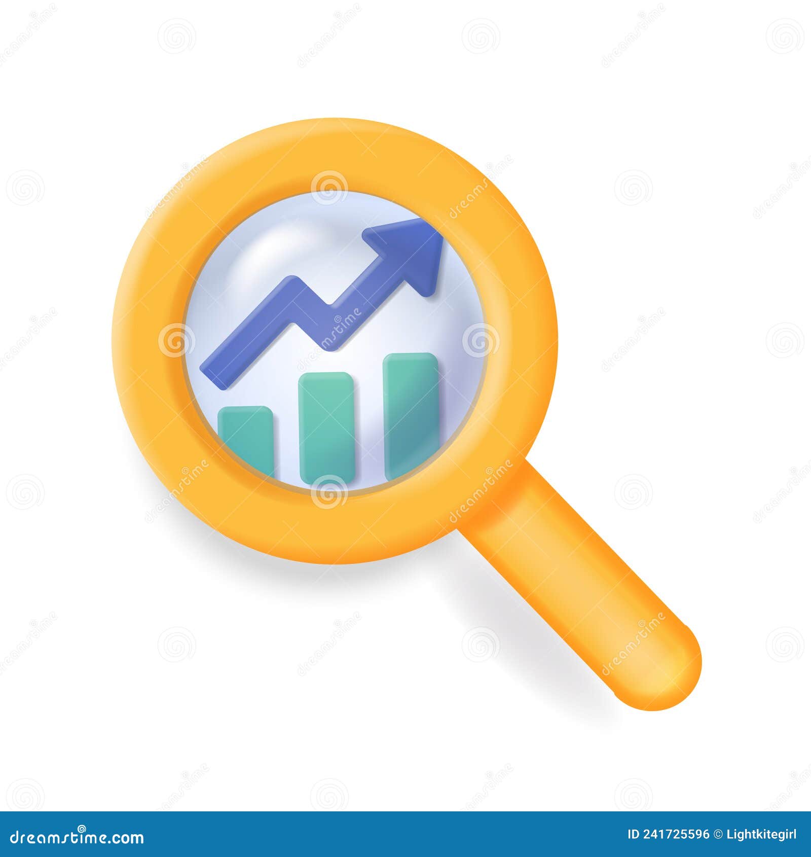 3D Lupe Analyse Stock Illustration