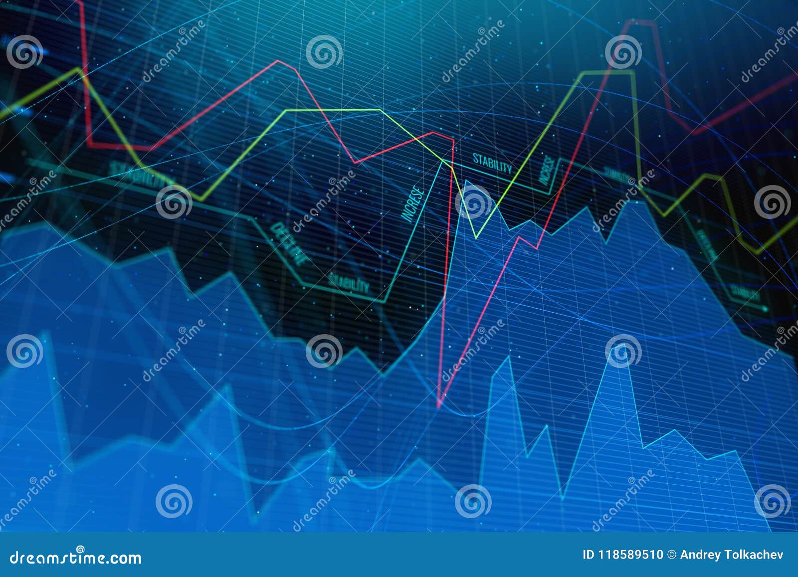 Bright Forex Chart Background Stock Illustration Illustration Of - 