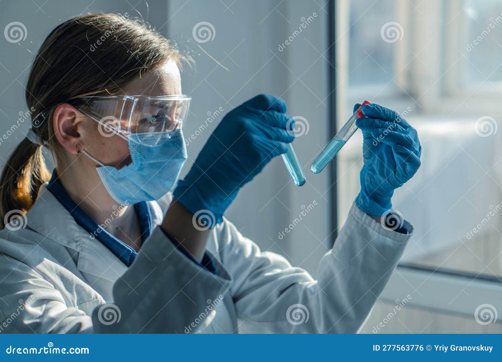 An Analyst in Medical Laboratory Analyzes Medical Data To Study