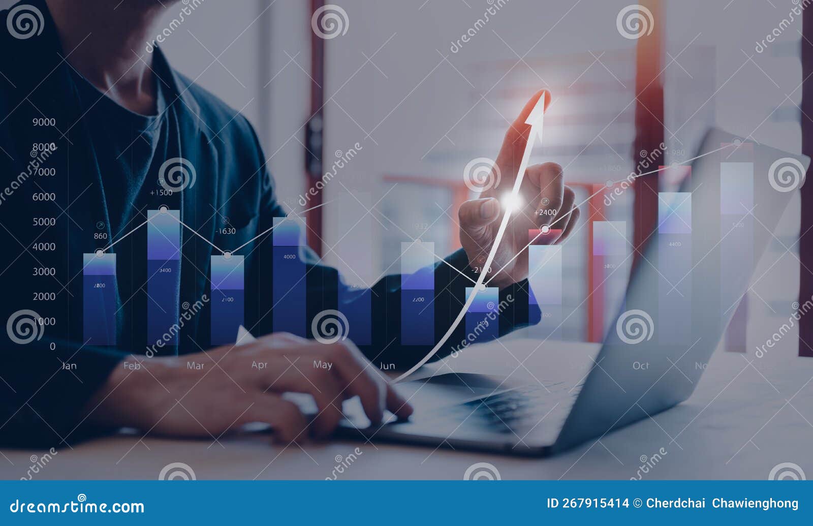 Analyst Working with Business Analytics and Data Management System