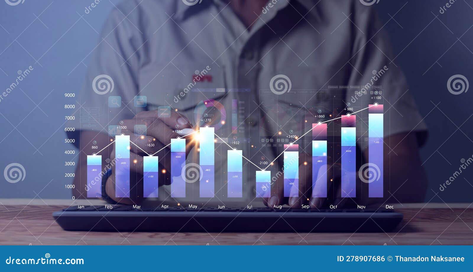 Analysts Work with Computers in Business Analytics and Data Management