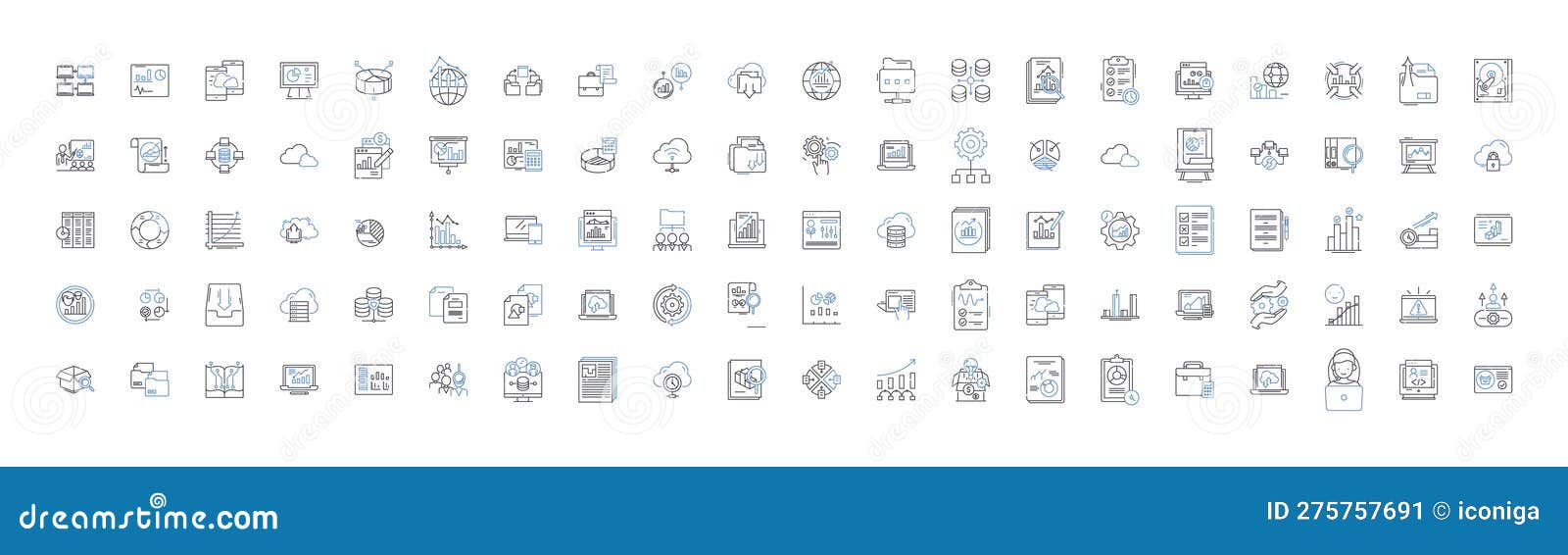 Analytics And Insights Line Icons Collection. Data, Metrics, Analysis 