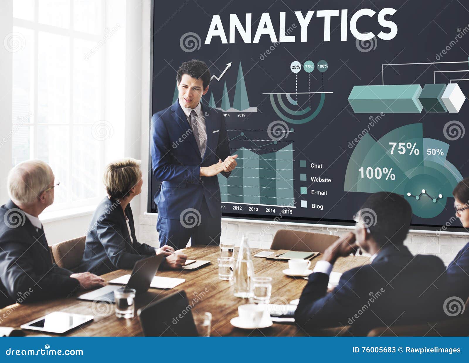 Analytics Marketing Business Report Concept Stock Image