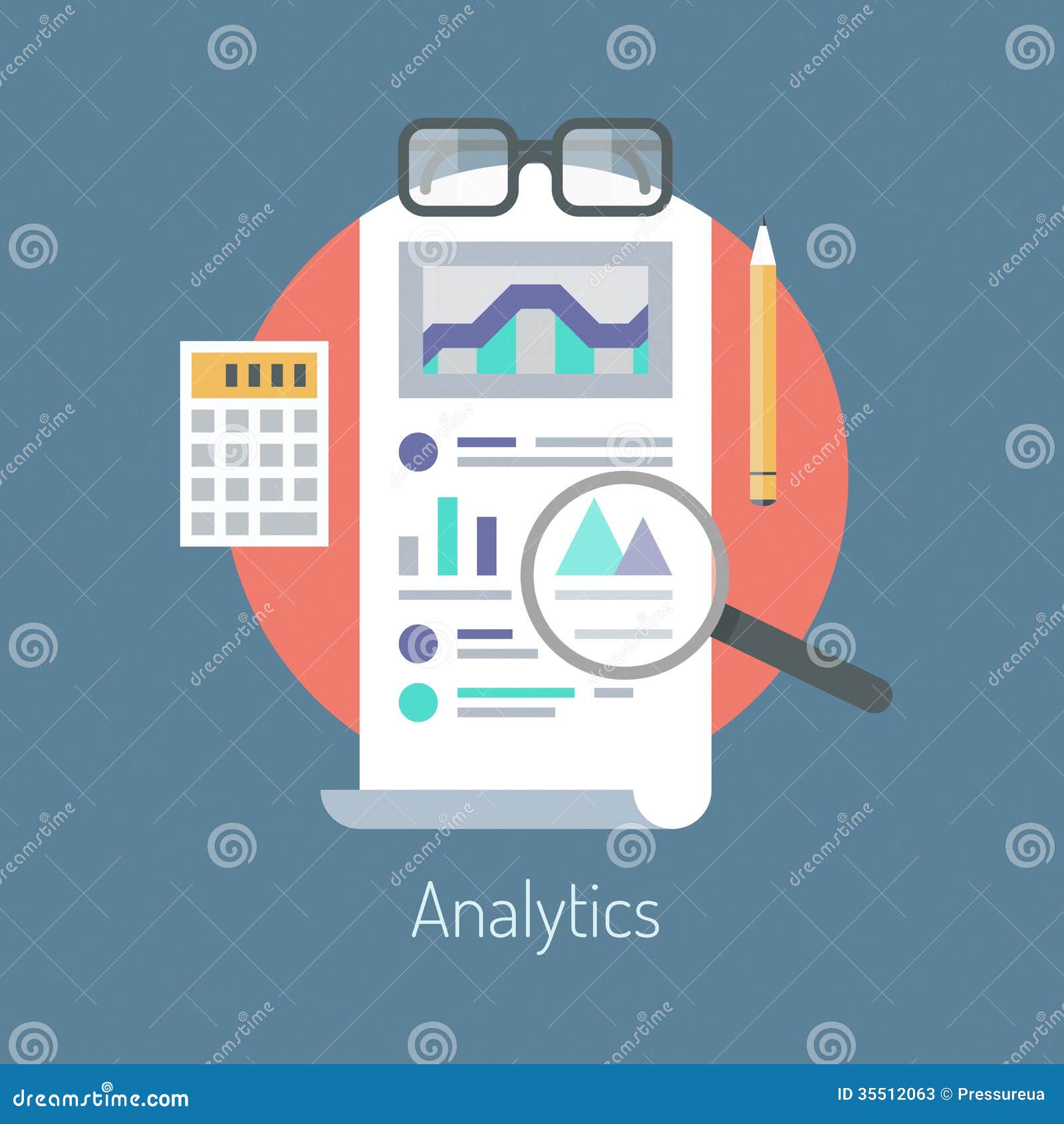 Analytics And Statistics Illustration Stock Vector Analytics And Statistics Illustration Stock Vector