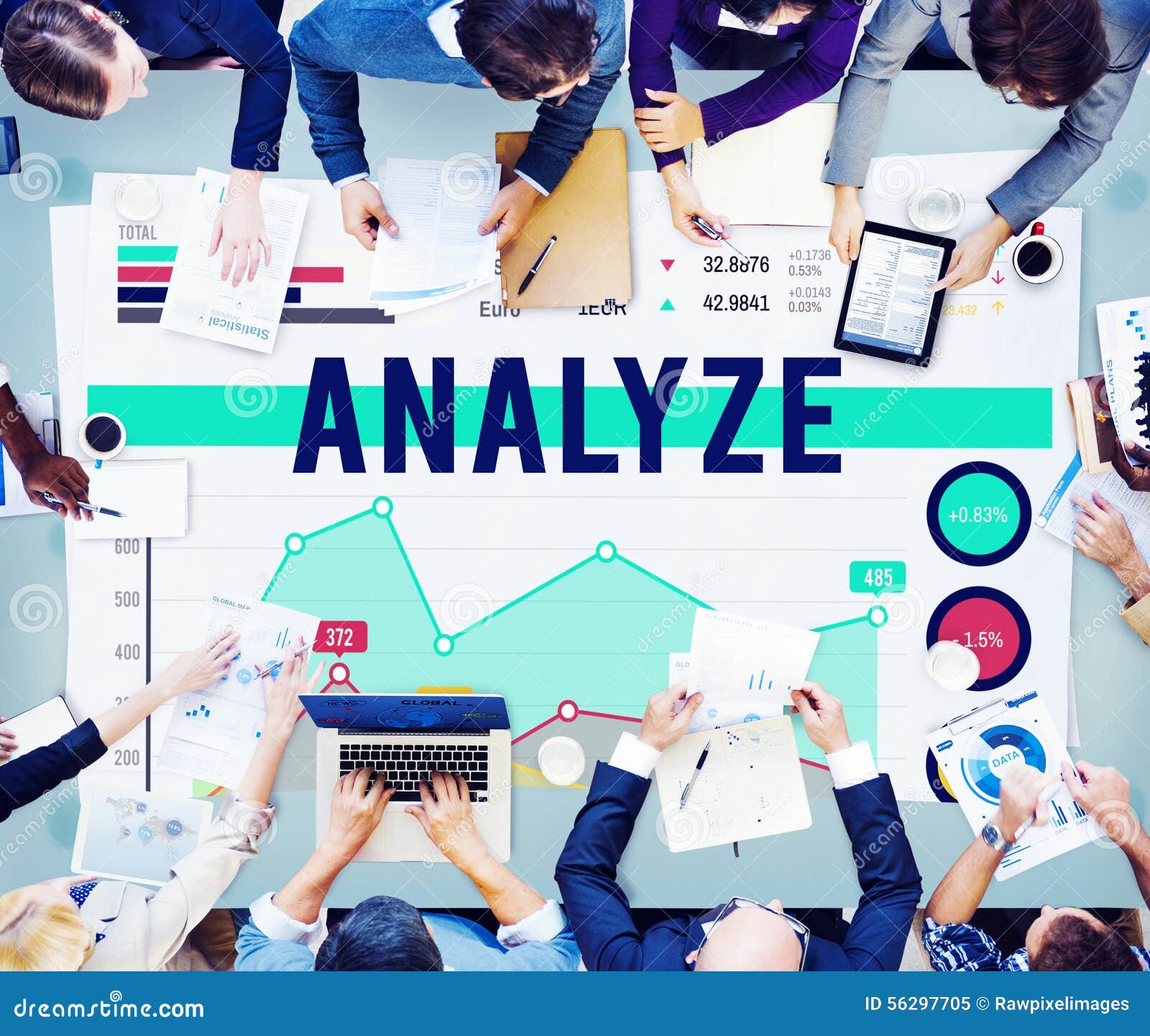 Analyze Analysis Strategy Business Marketing Concept Stock Image